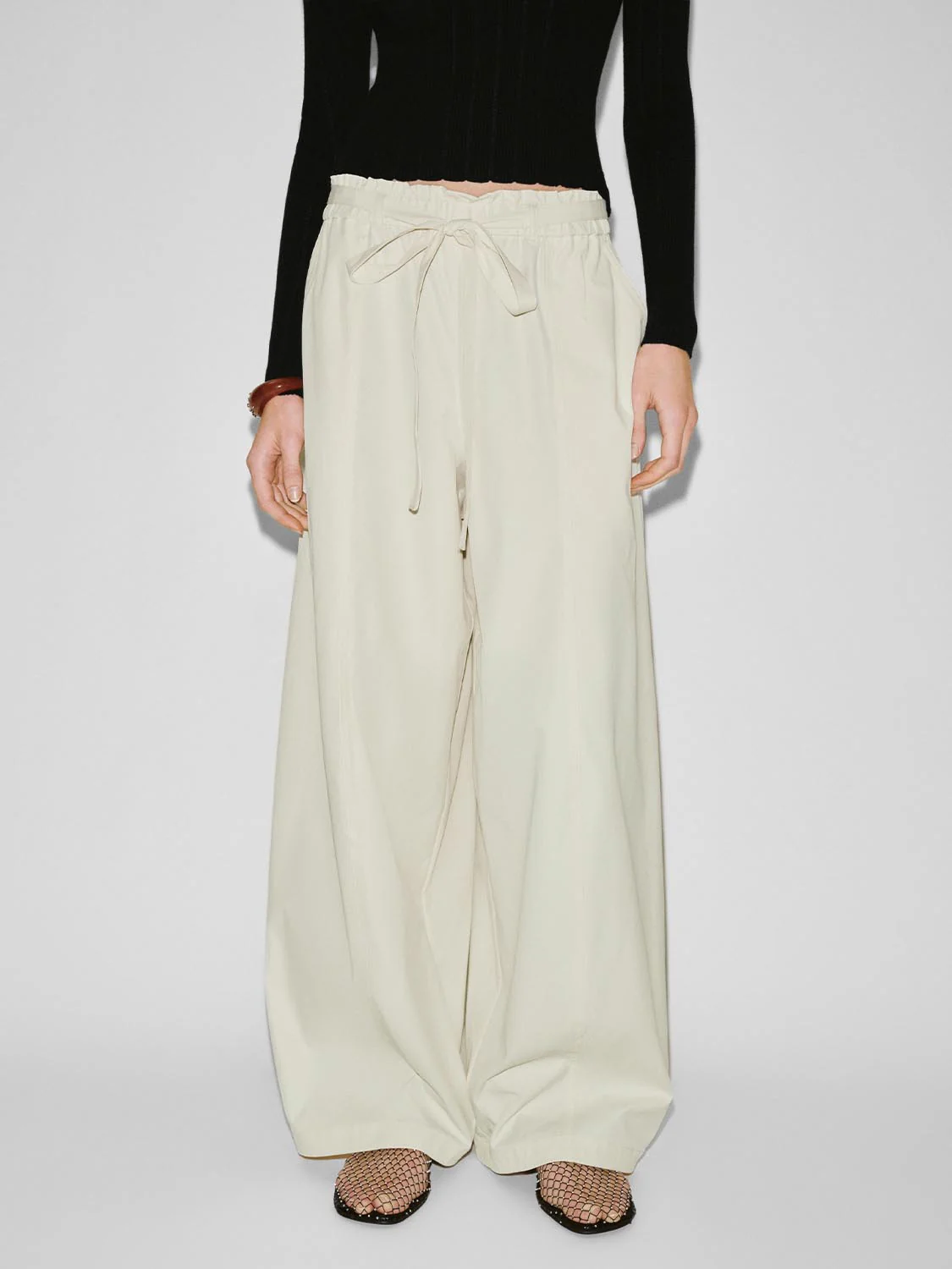 Drawstring Pull On Wide Leg Pants - Image 27