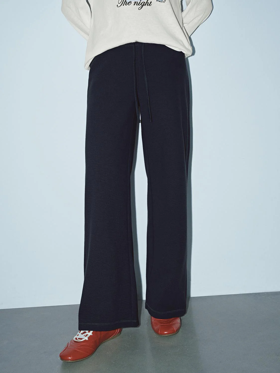 Drawstring Pull On Wide Leg Pants - Image 9