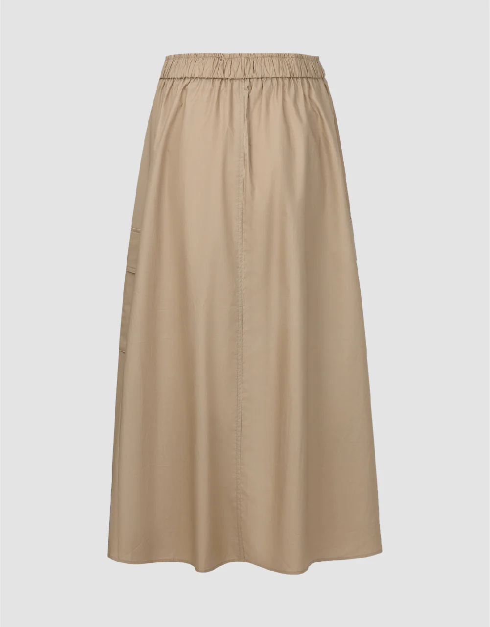 Elastic Waist Midi A-Line Skirt - Image 11