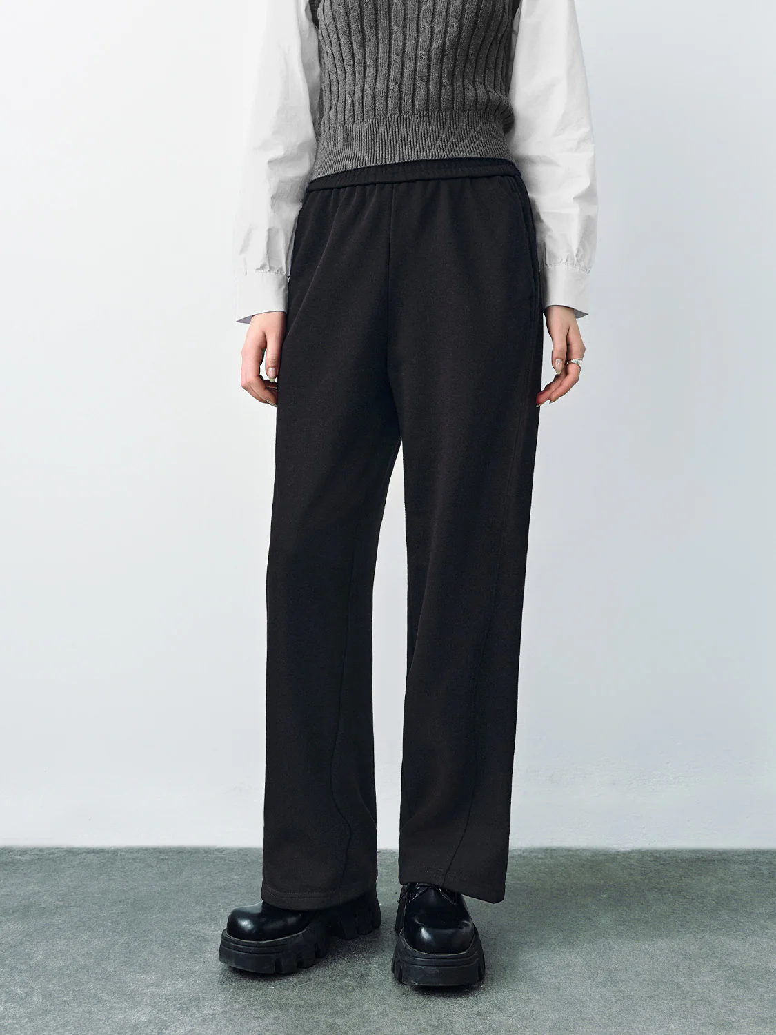 Elastic Waist Wide-Leg Pants - Image 14