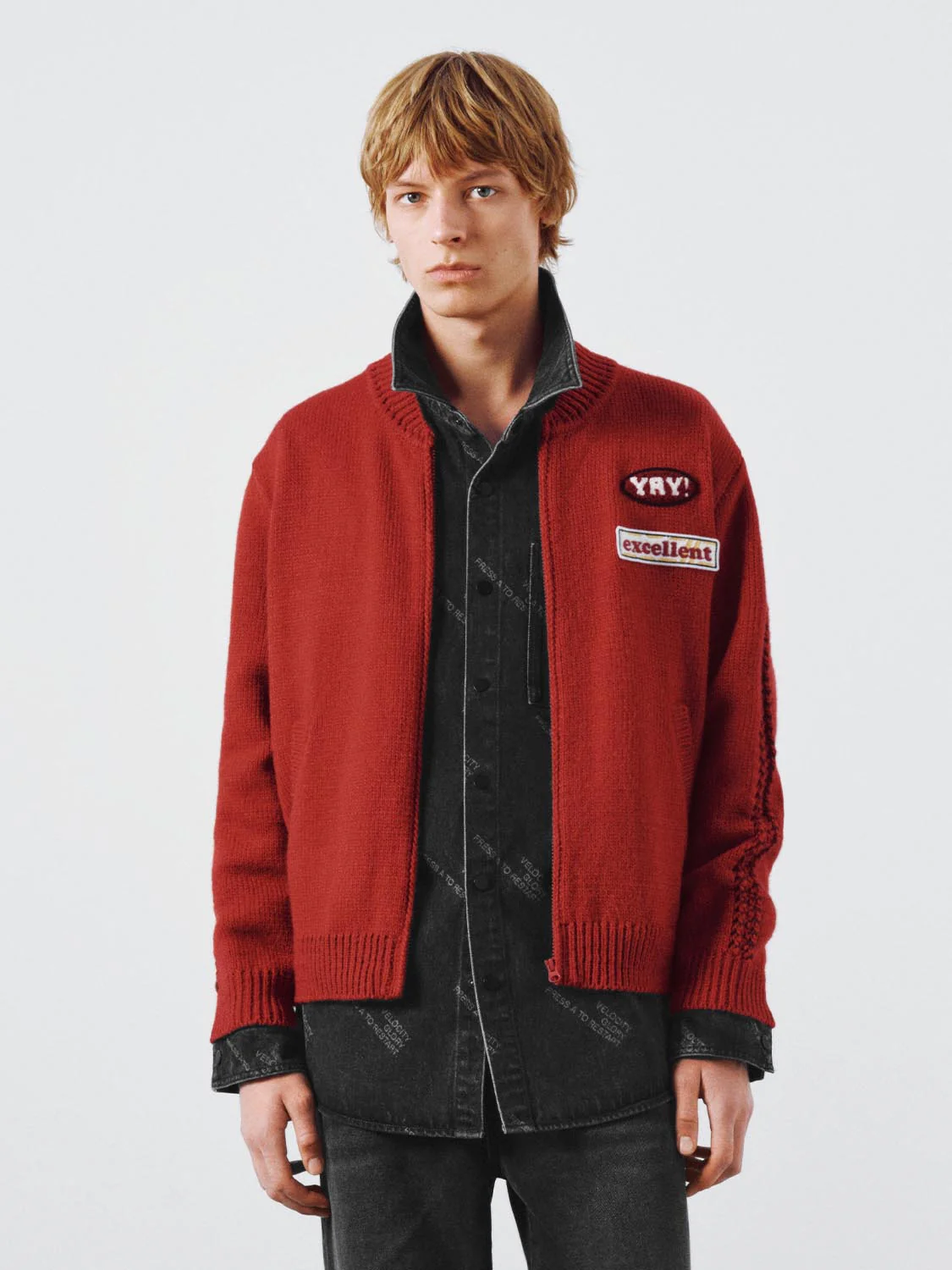 Embroidered Contrast Knitted Cardigans - Image 9