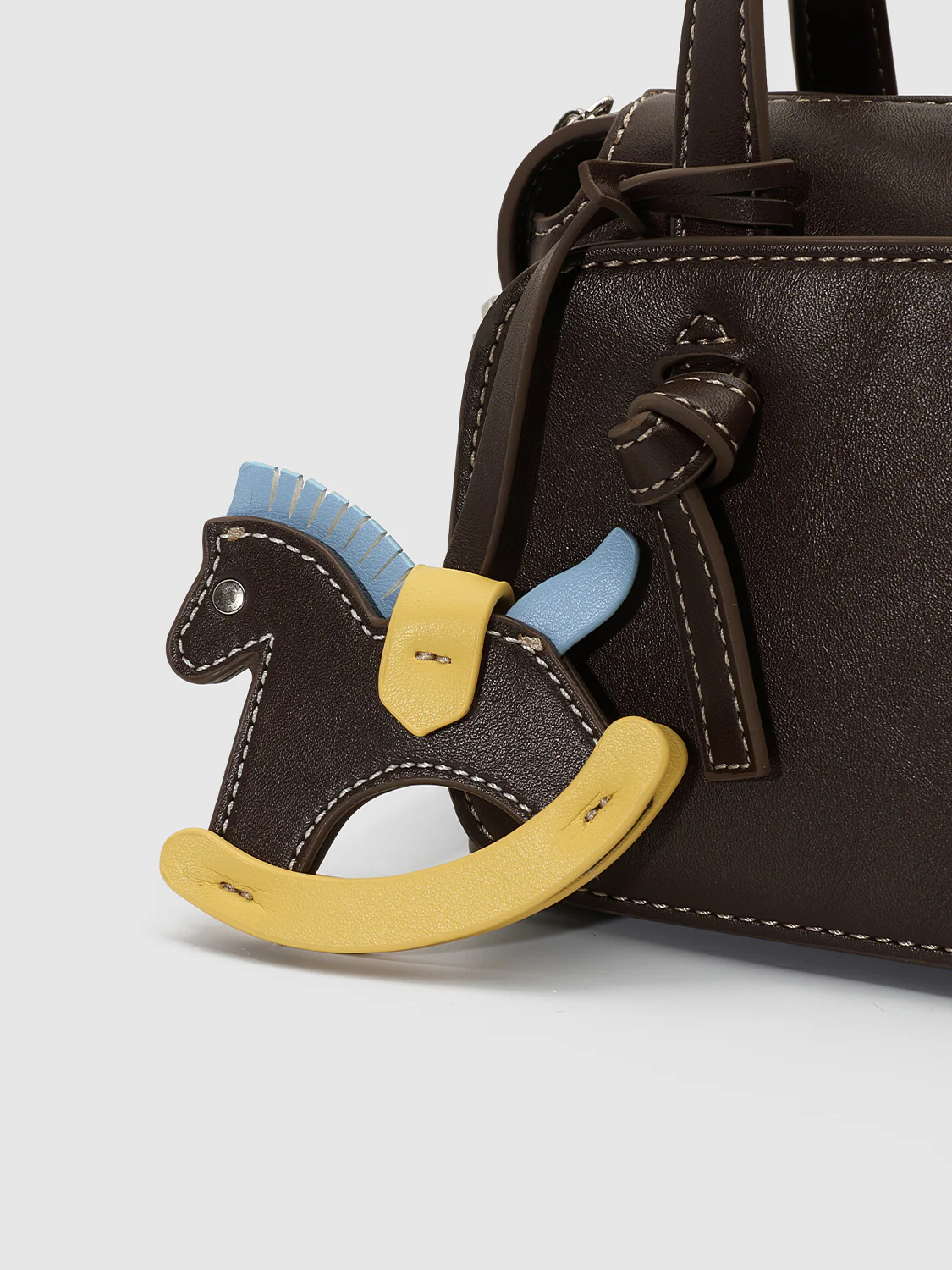 Faux Leather Buckle Detail Hand Shoulder Bags - Image 5