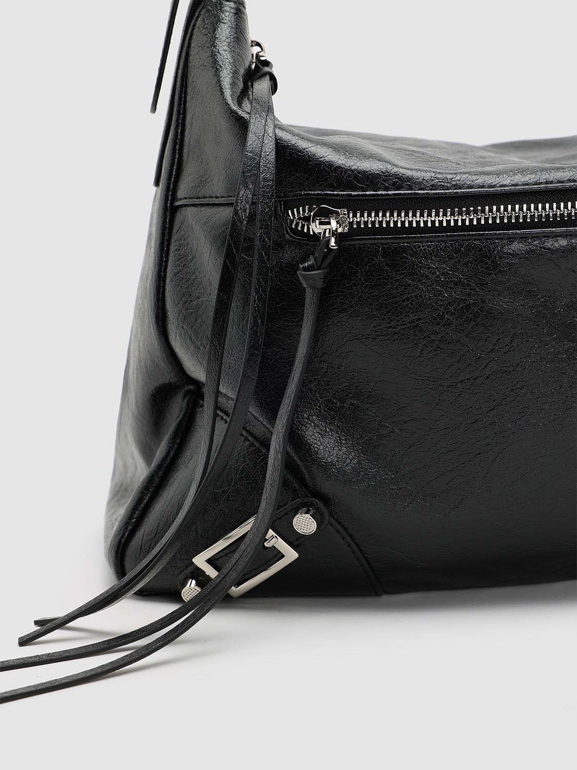 Faux Leather Buckle Detail Shoulder Bags - Image 5