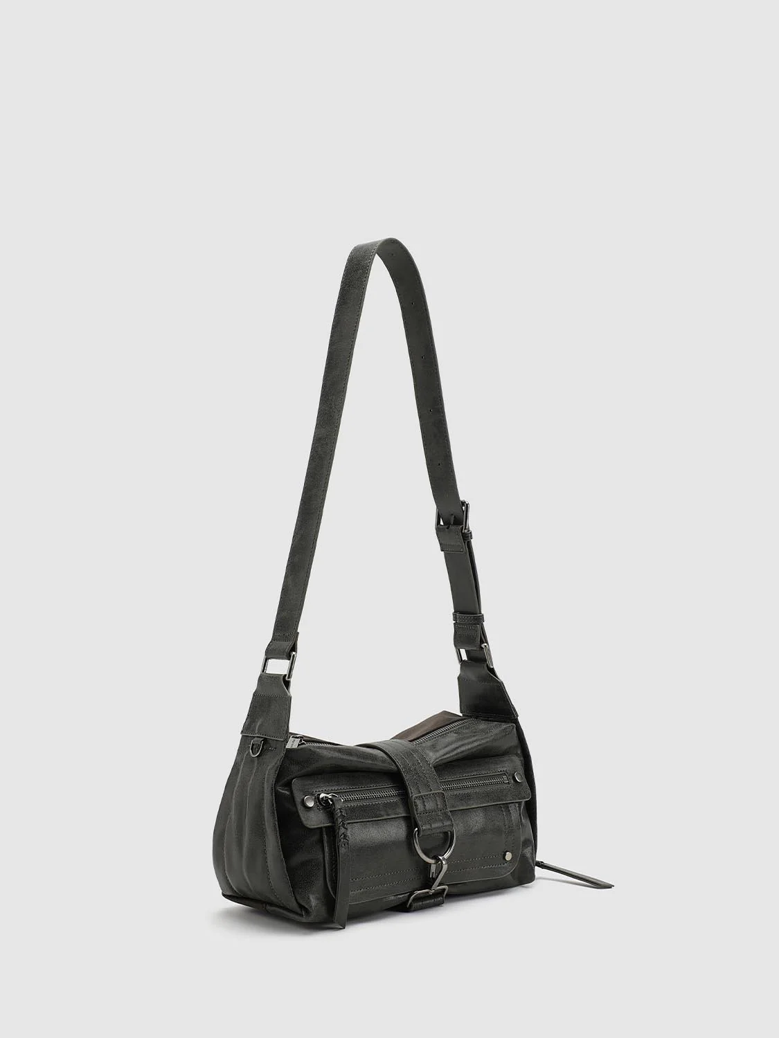 Faux Leather Buckle Detail Shoulder Bags - Image 2