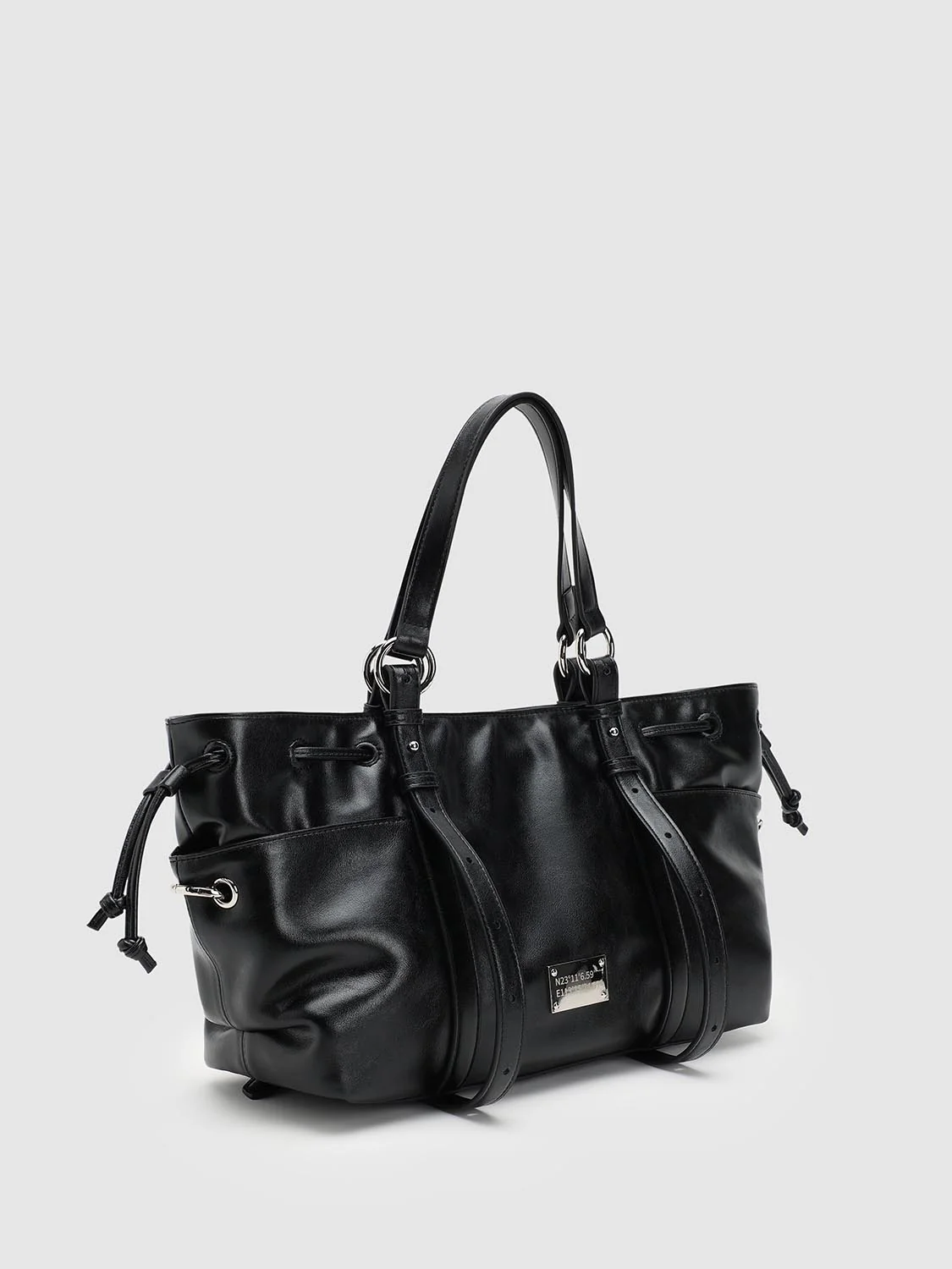 Faux Leather Drawstring Shoulder Bags - Image 3