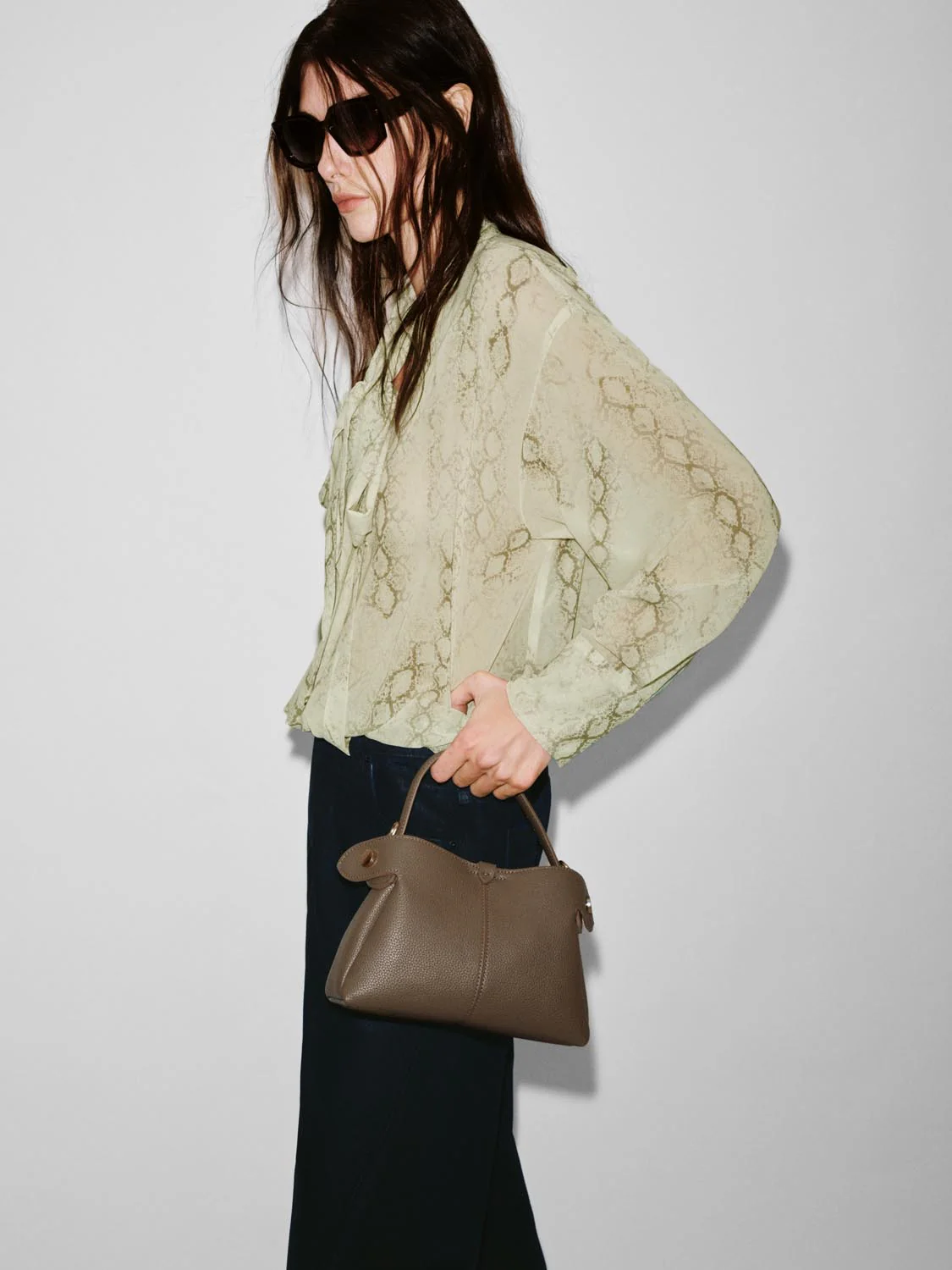 Faux Leather Handle Shoulder Bags - Image 16
