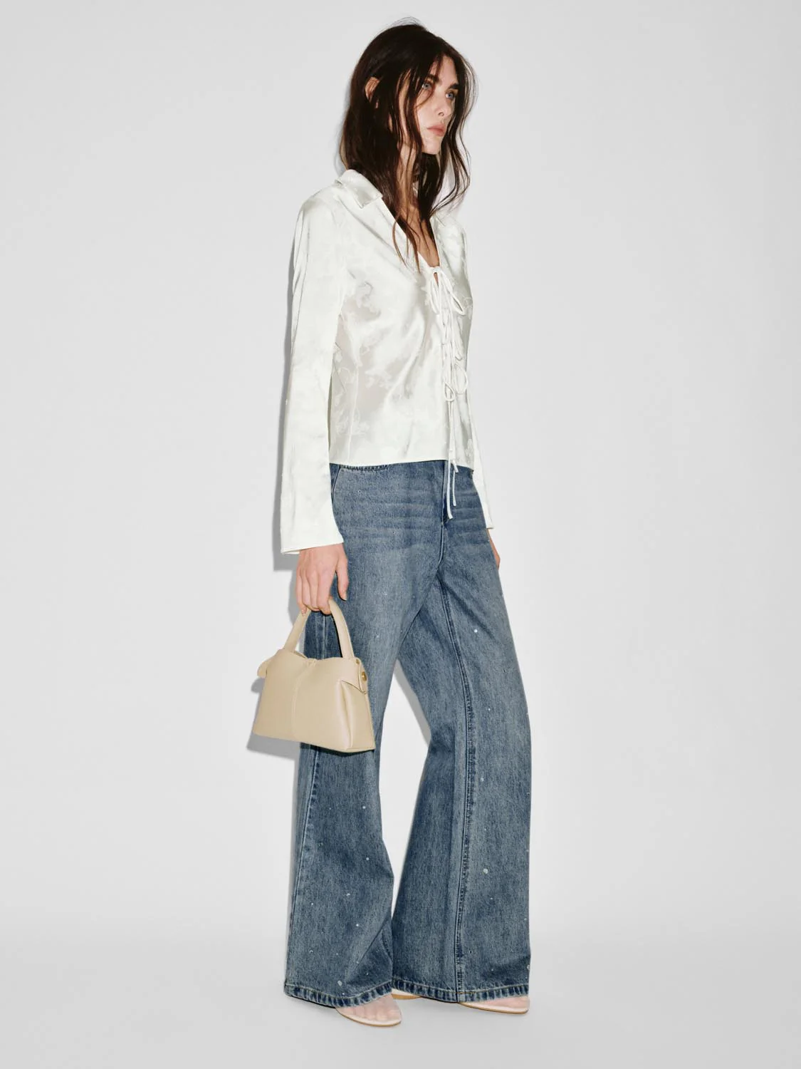 Faux Leather Handle Shoulder Bags - Image 8