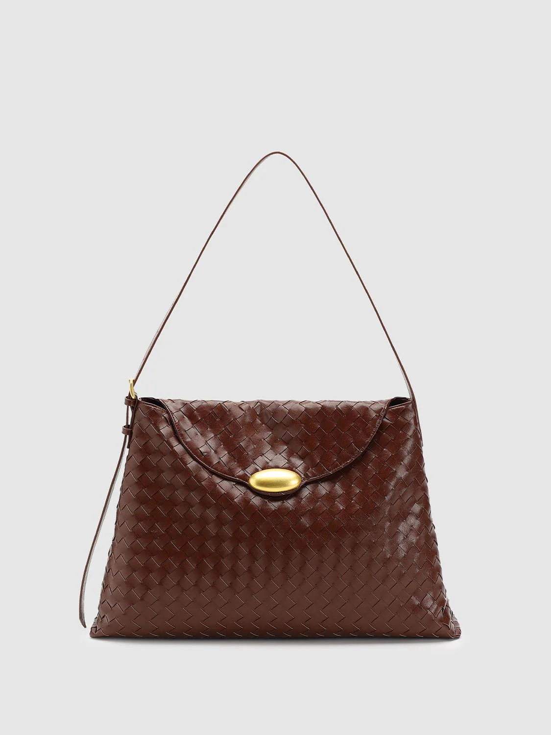 Faux Leather Oversized Weave Shoulder Bags - Image 9