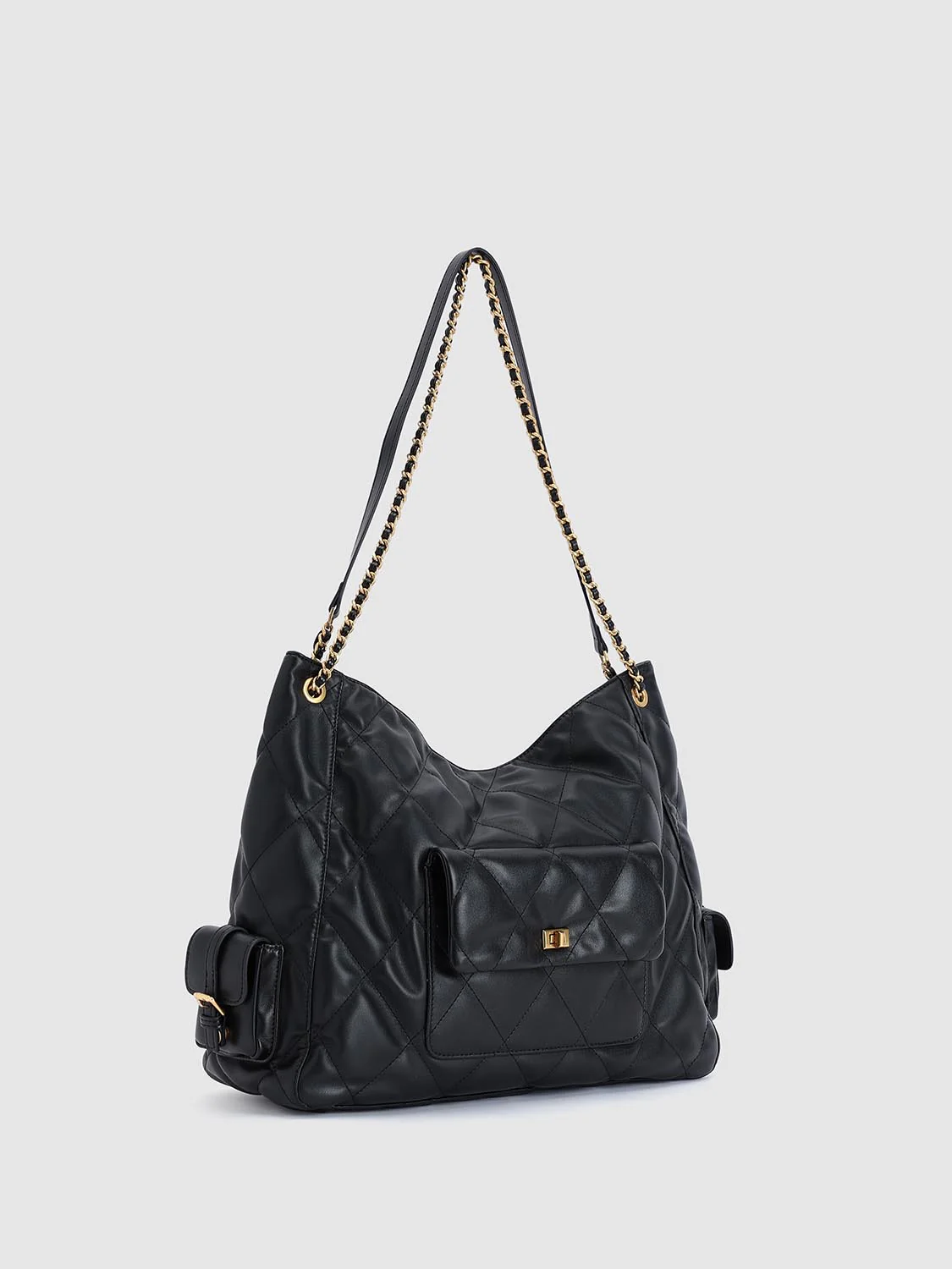 Faux Leather Quilted Shoulder Crossbody Bags - Image 3
