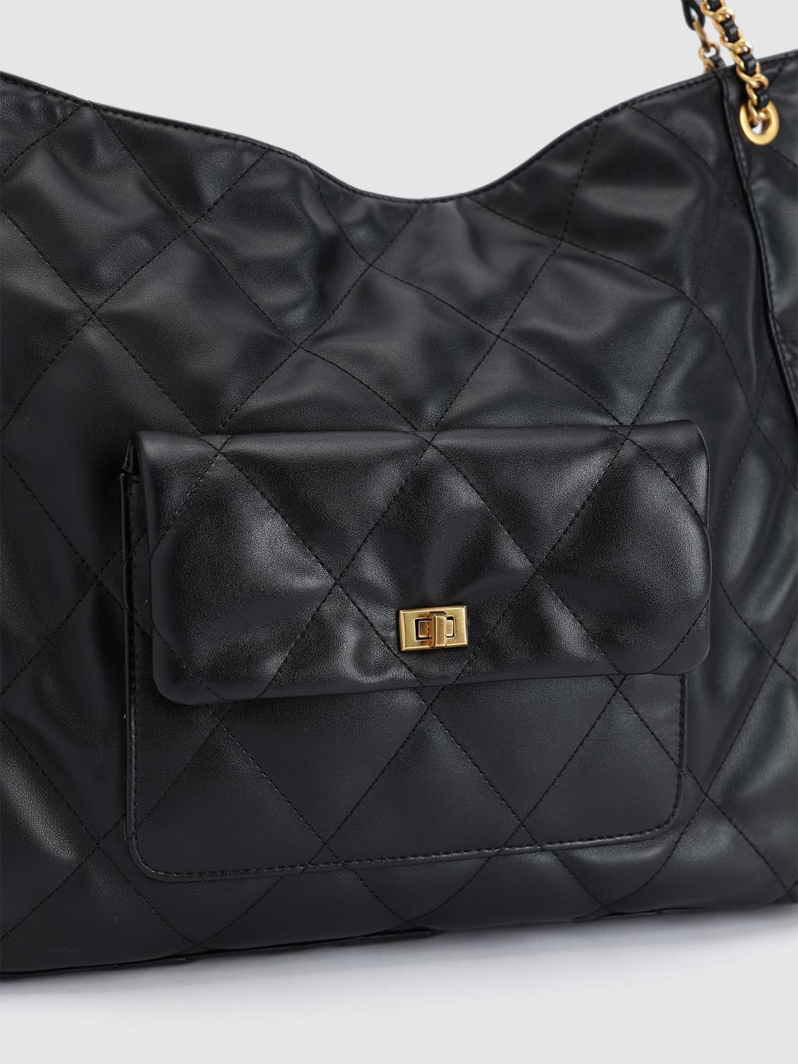 Faux Leather Quilted Shoulder Crossbody Bags - Image 4