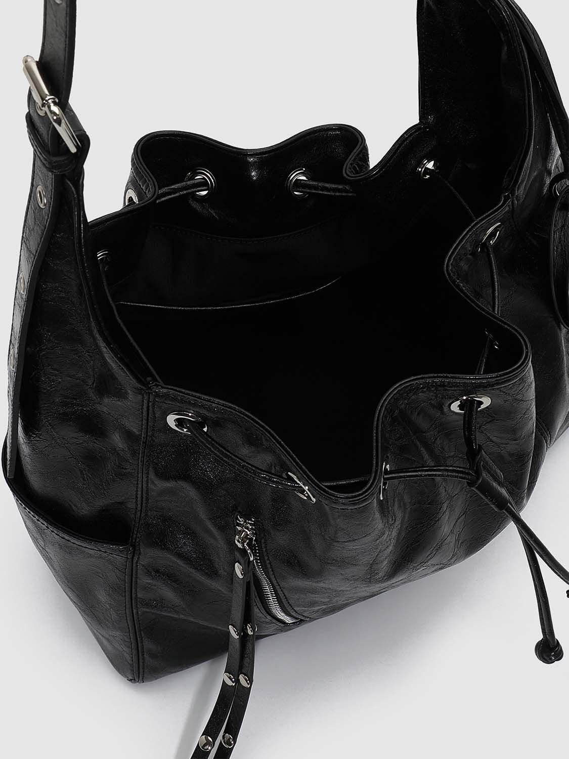 Faux Leather String Detail Shoulder Bags - Image 4