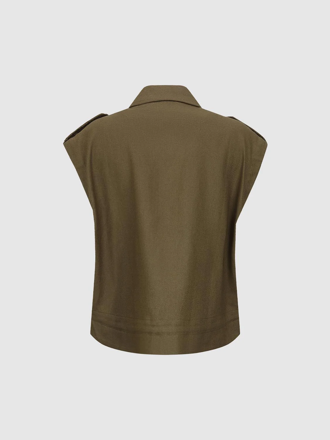 Flap Pocket Collared Vest - Image 2