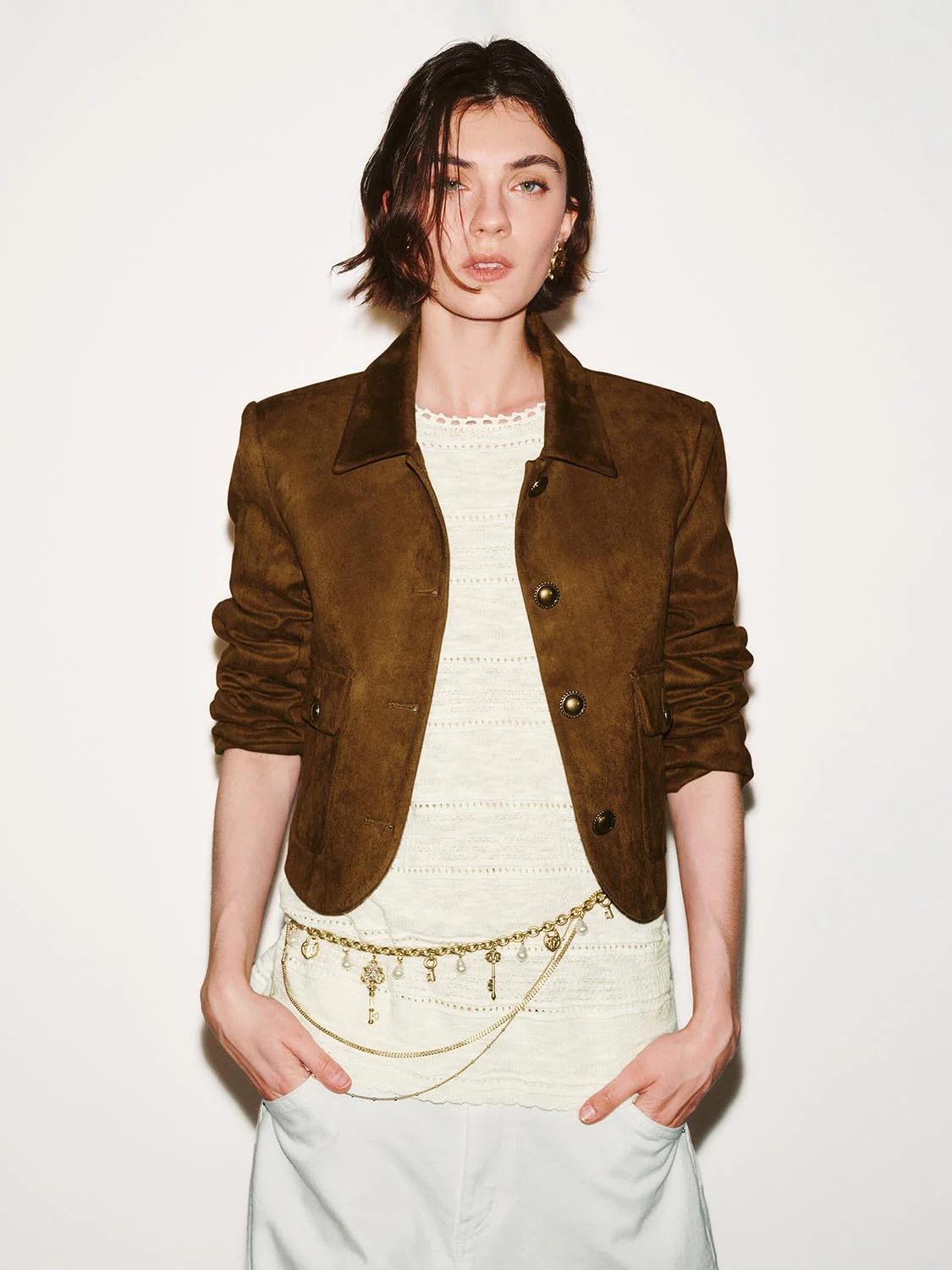 Flap Pockets Button Up Jackets - Image 9