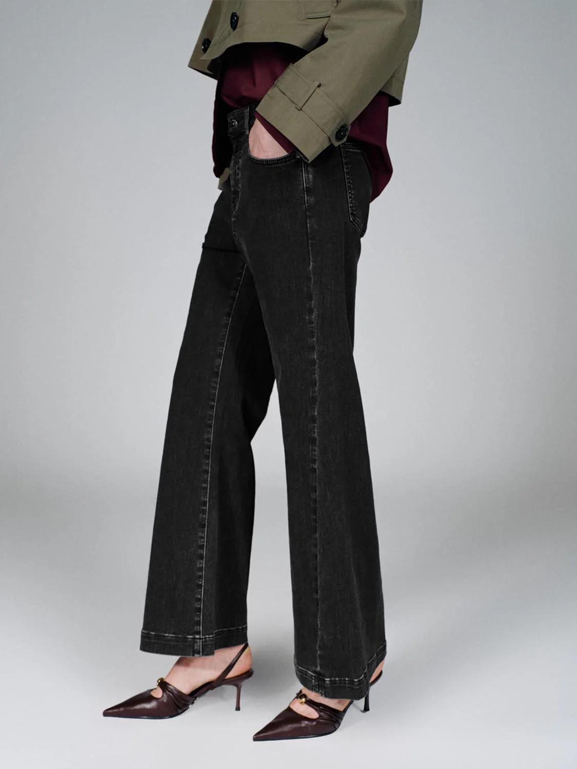 Flare Leg Jeans - Image 3