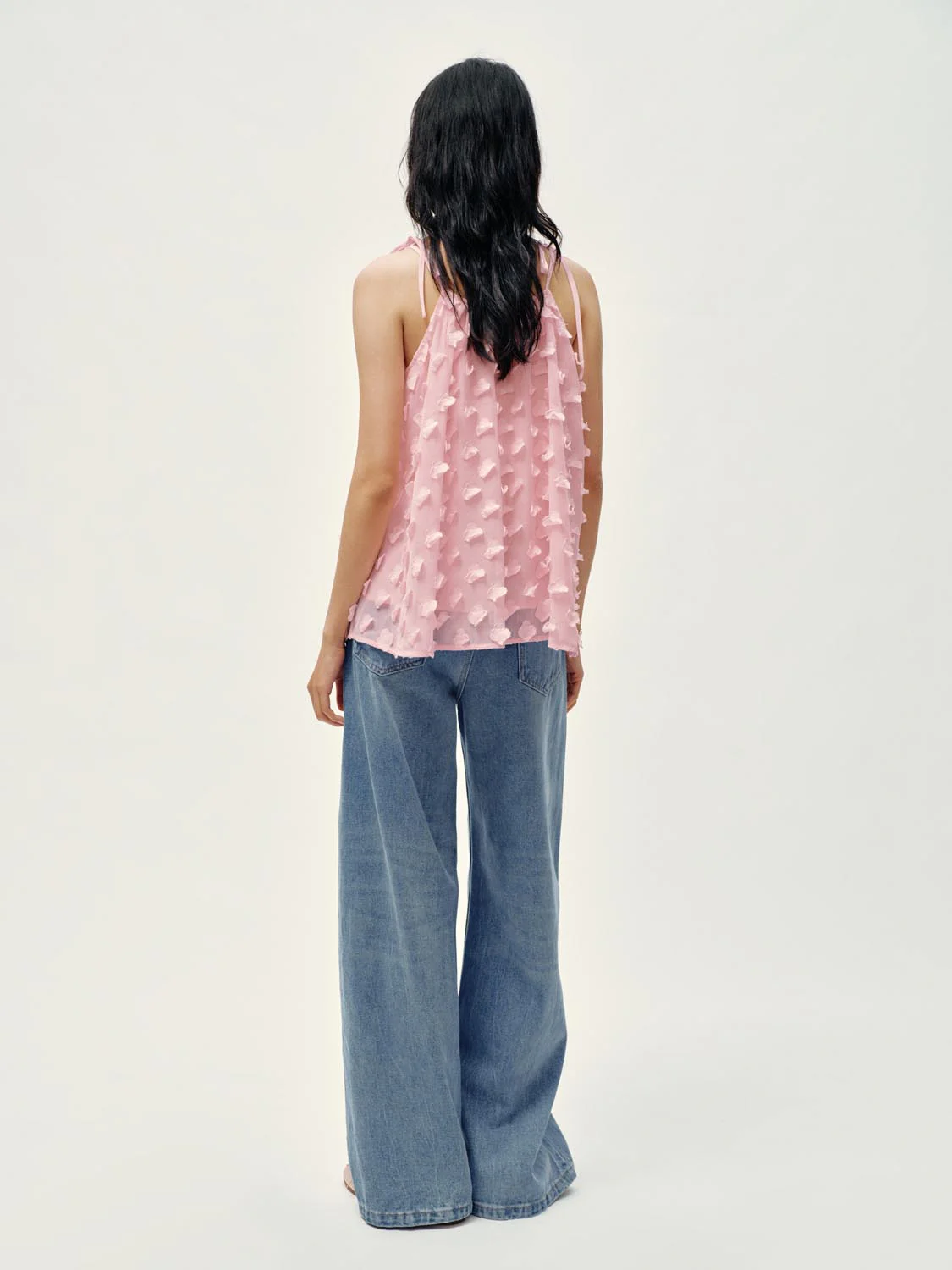 Floral Embellished Strappy Cami Tops - Image 6