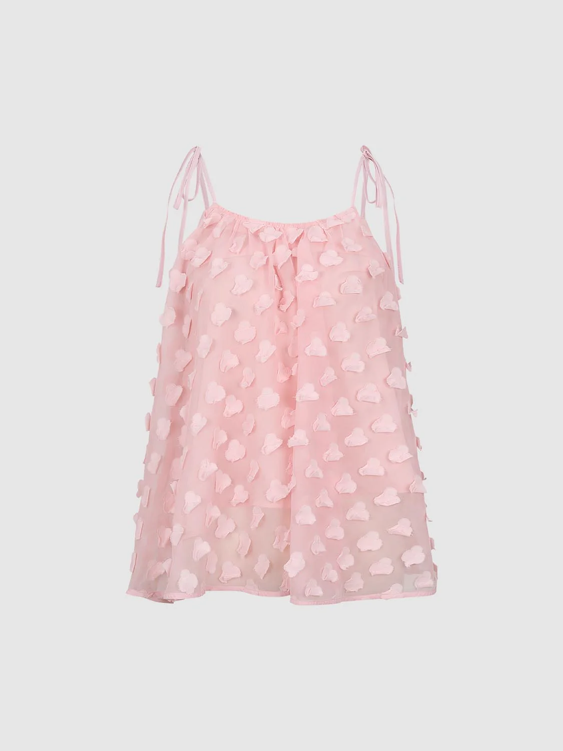 Floral Embellished Strappy Cami Tops - Image 7