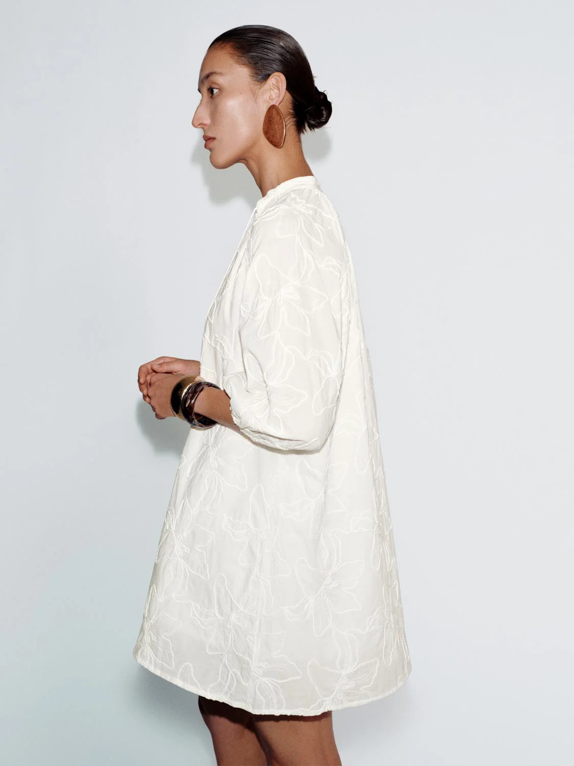 Floral Embroidered Tassel Detail A-Line Midi Dresses - Image 2