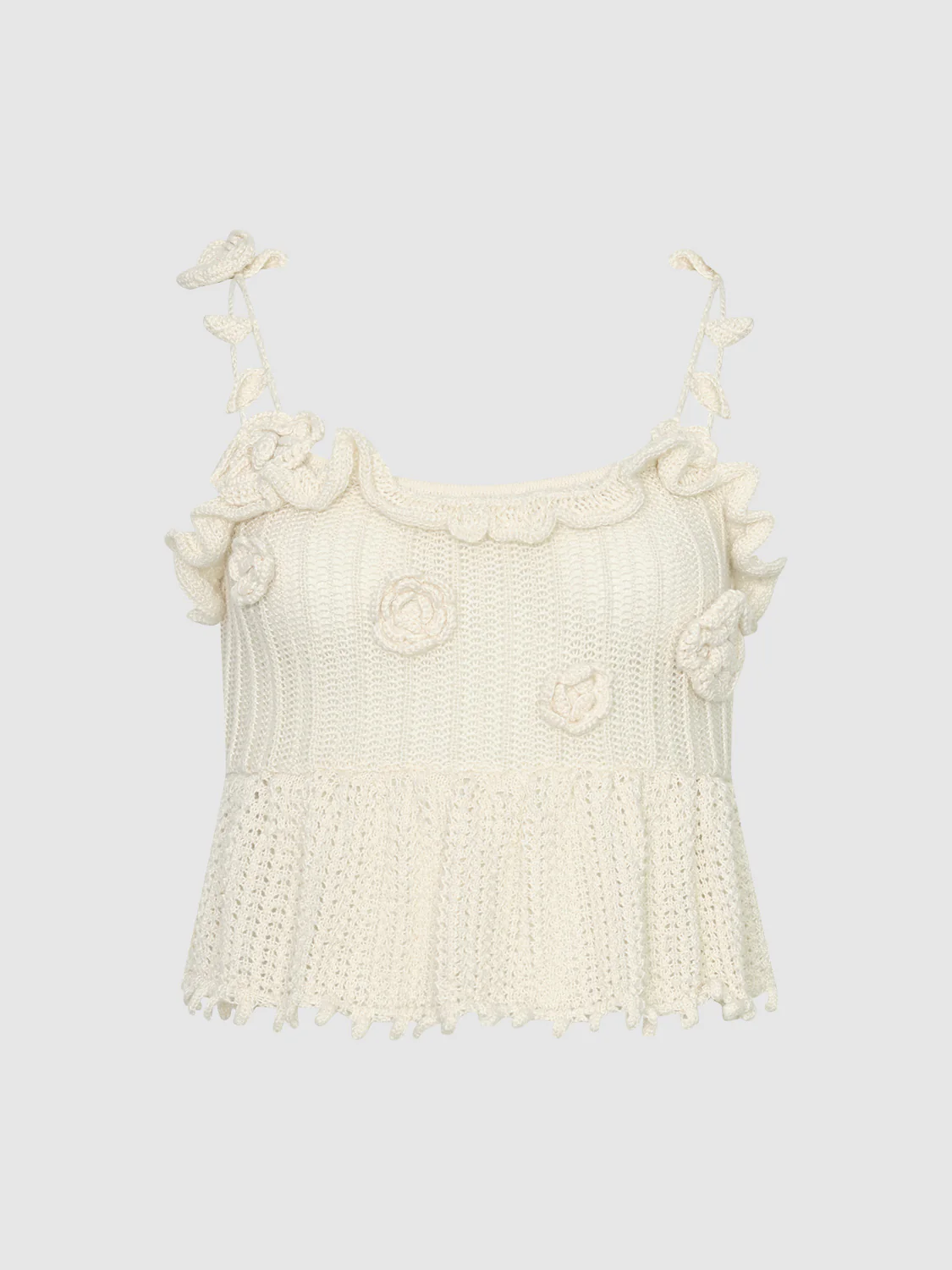 Flower Crochet Cami Tops - Image 12