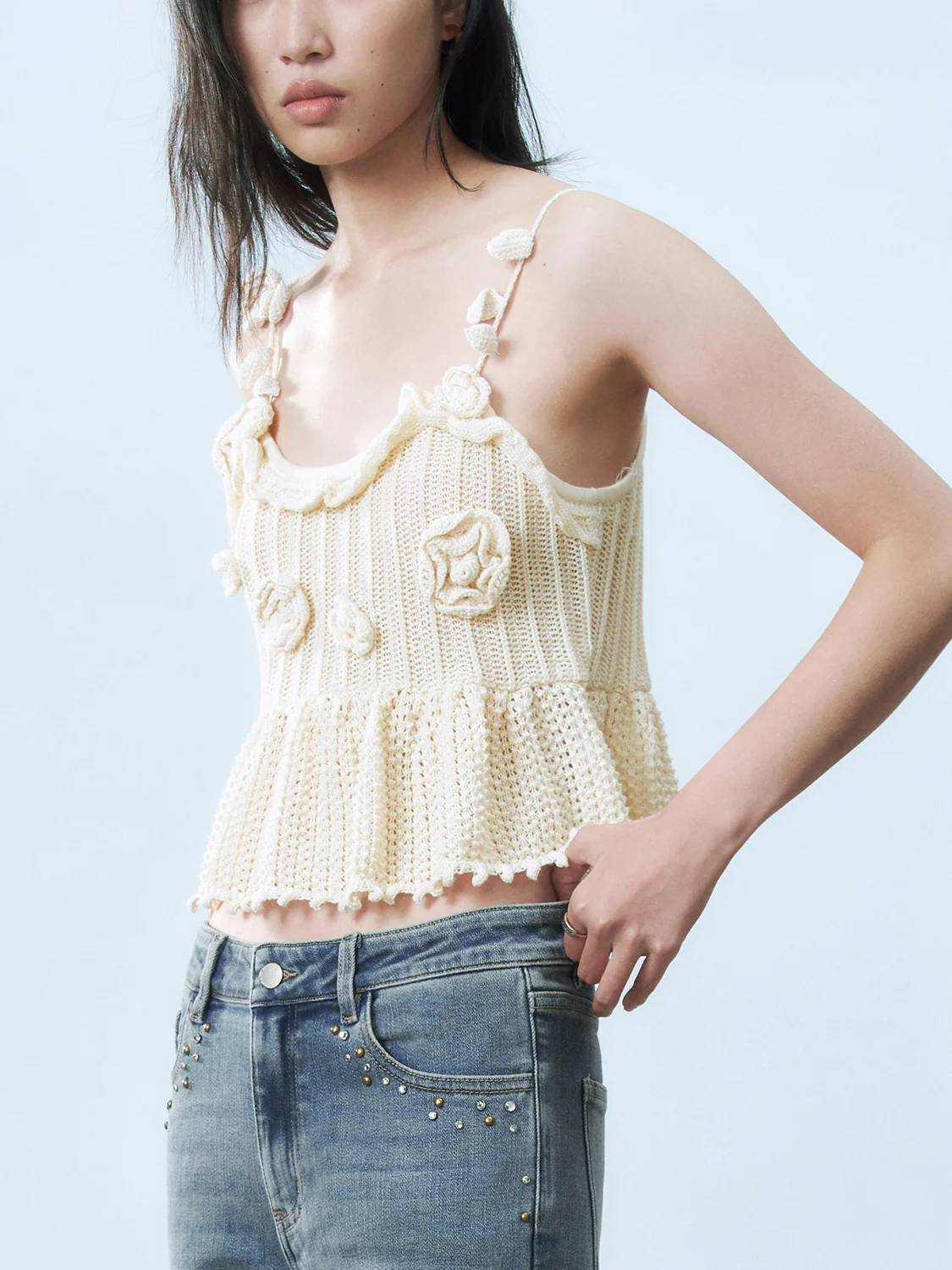 Flower Crochet Cami Tops - Image 8