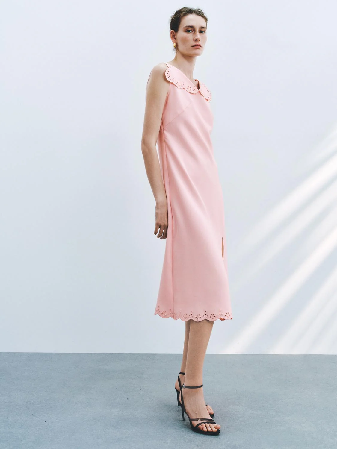 Frill Lapel A-Line Maxi Dresses - Image 2