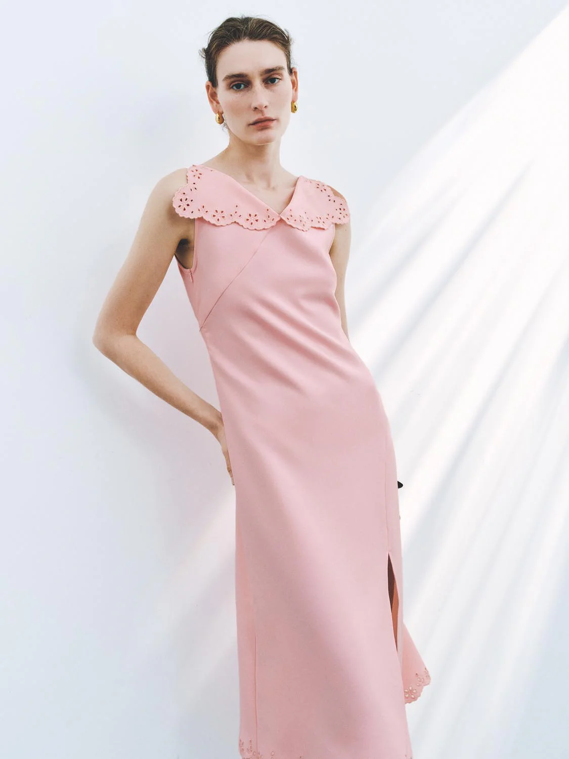 Frill Lapel A-Line Maxi Dresses - Image 5