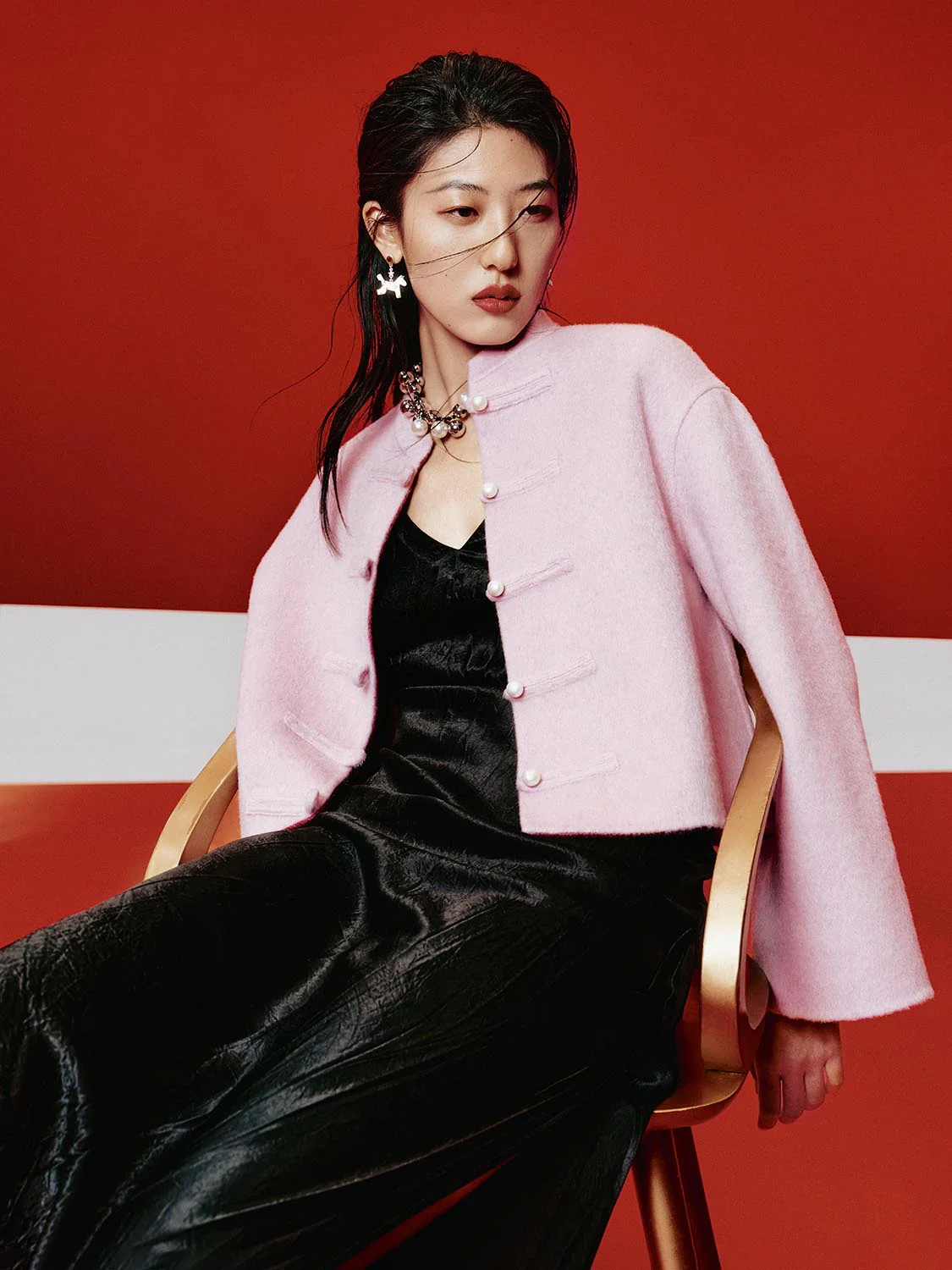 Frog Button Wool Blend Jackets