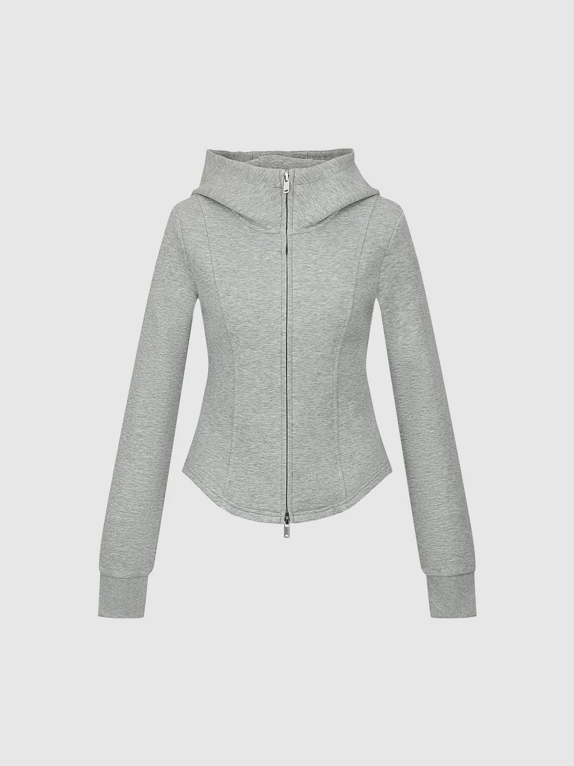 Full Zip Collared Slim Fit Sweatshirts - Image 7
