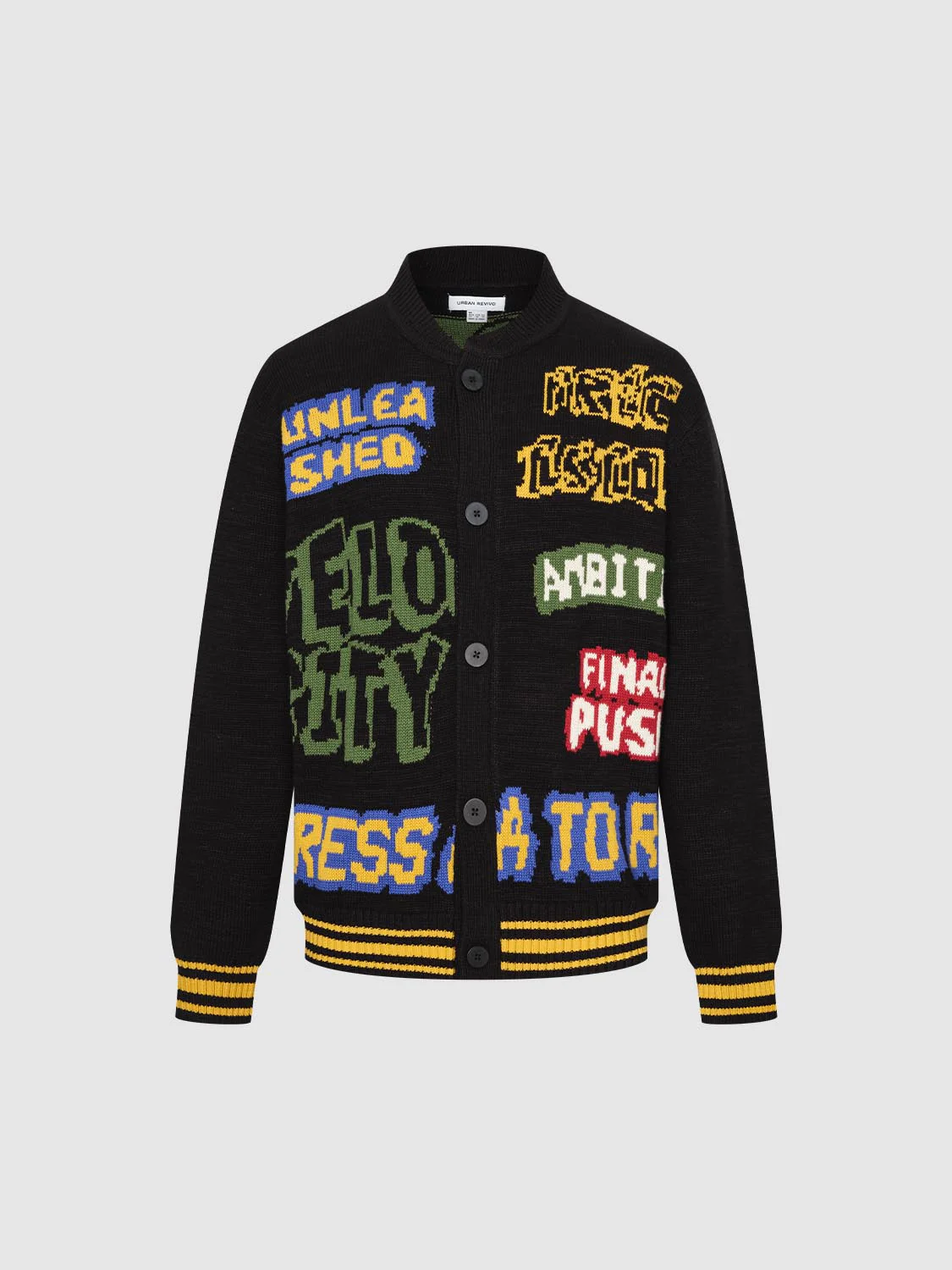 Graphic Print Knitted Cardigan - Image 7