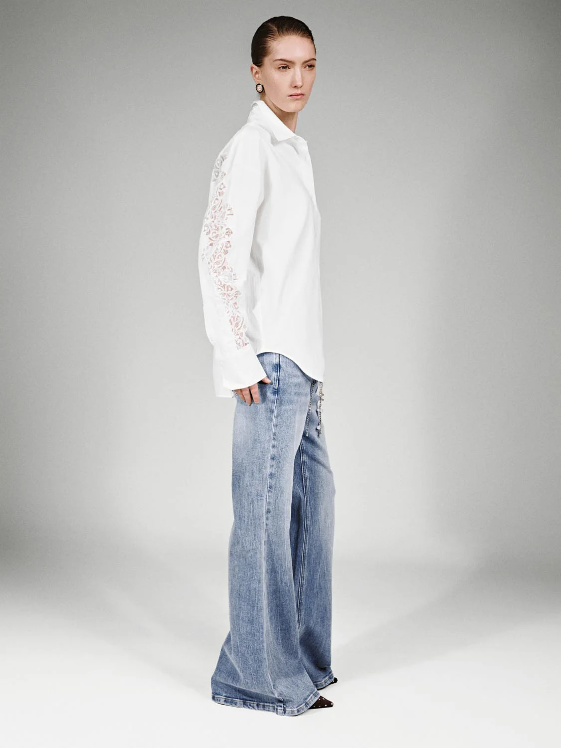 Guipure Lace Detail Shirts - Image 5