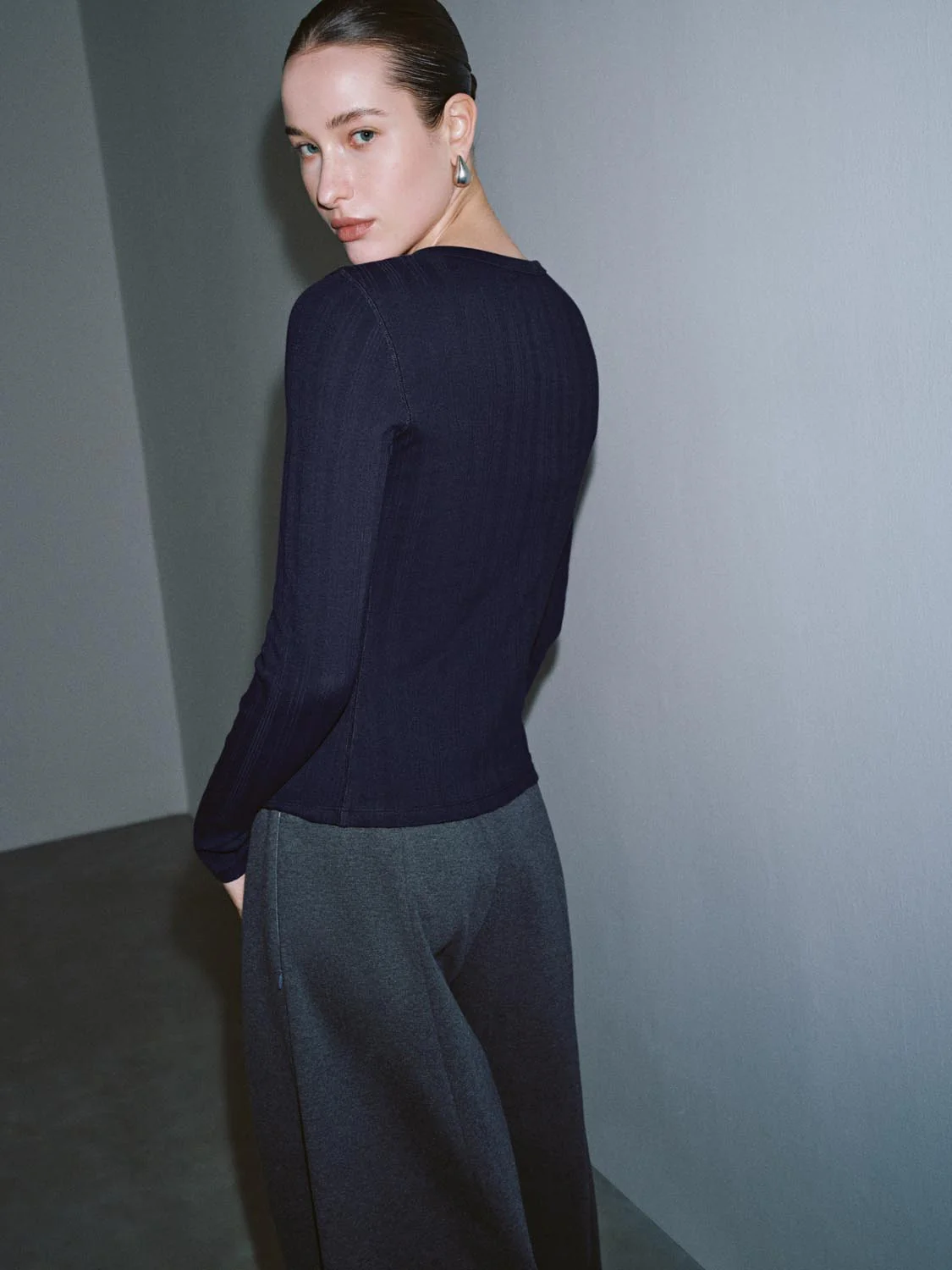 Henley Neck Long Sleeve T-Shirts - Image 2