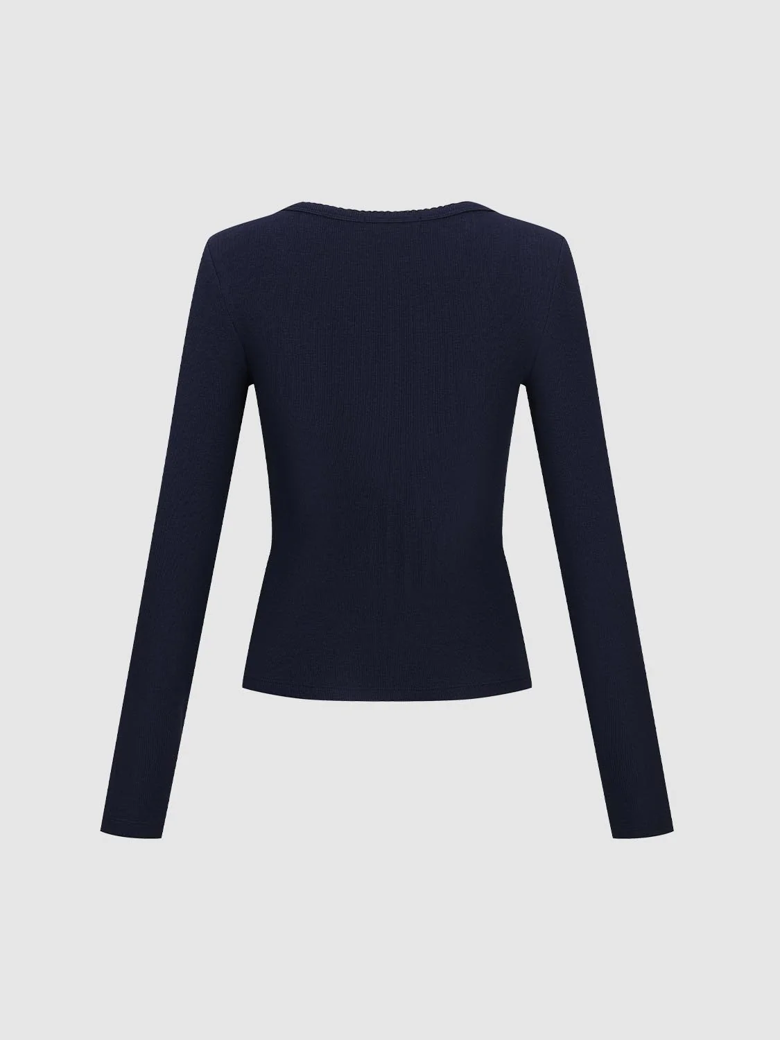 Henley Neck Slim Fit Long Sleeve T-Shirts - Image 13