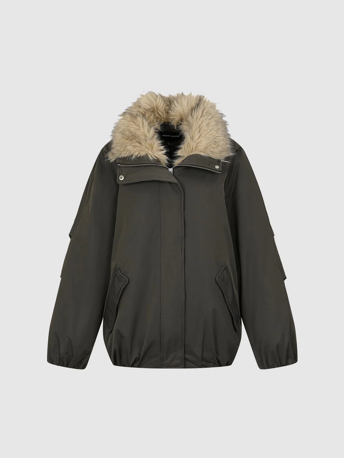 High Neck Bomber Down Jackets - Image 7