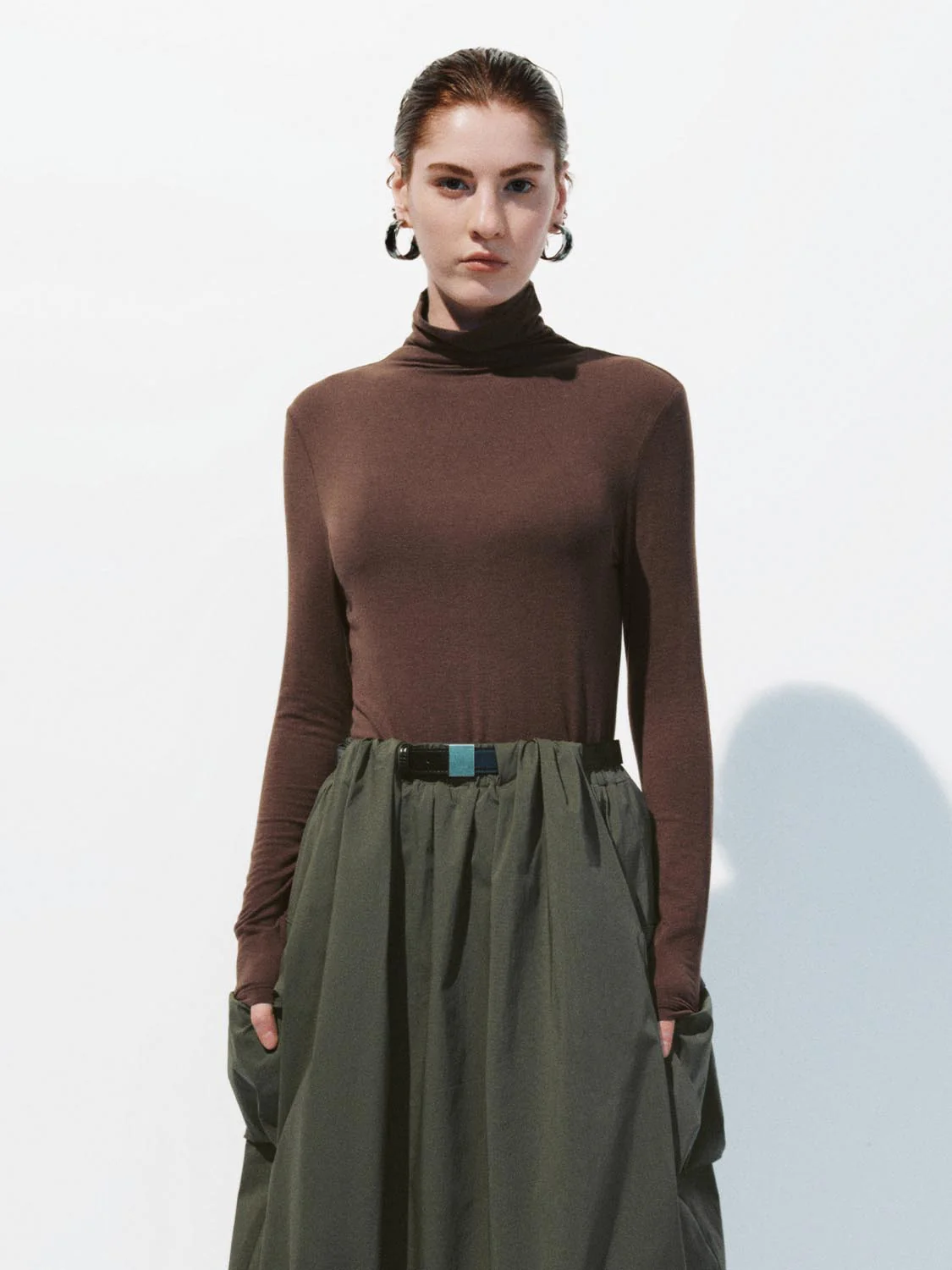 High Neck Long Sleeve T-Shirts - Image 35