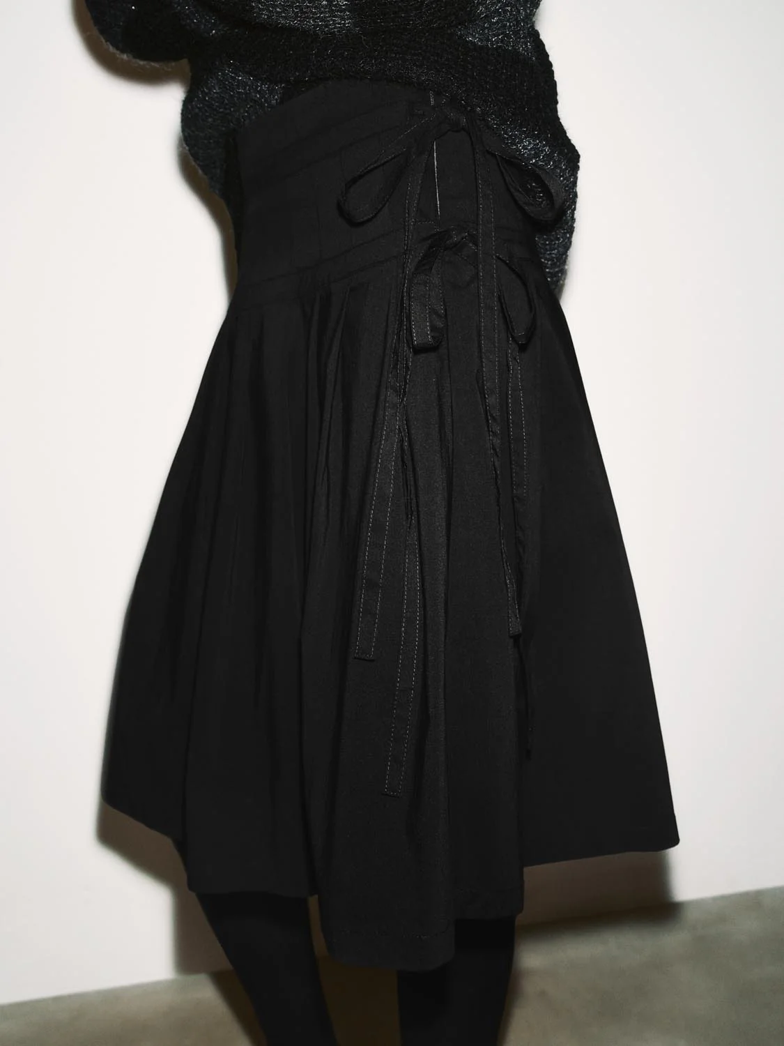 High-Waist Pleated A-Line Midi Skirts - Image 5