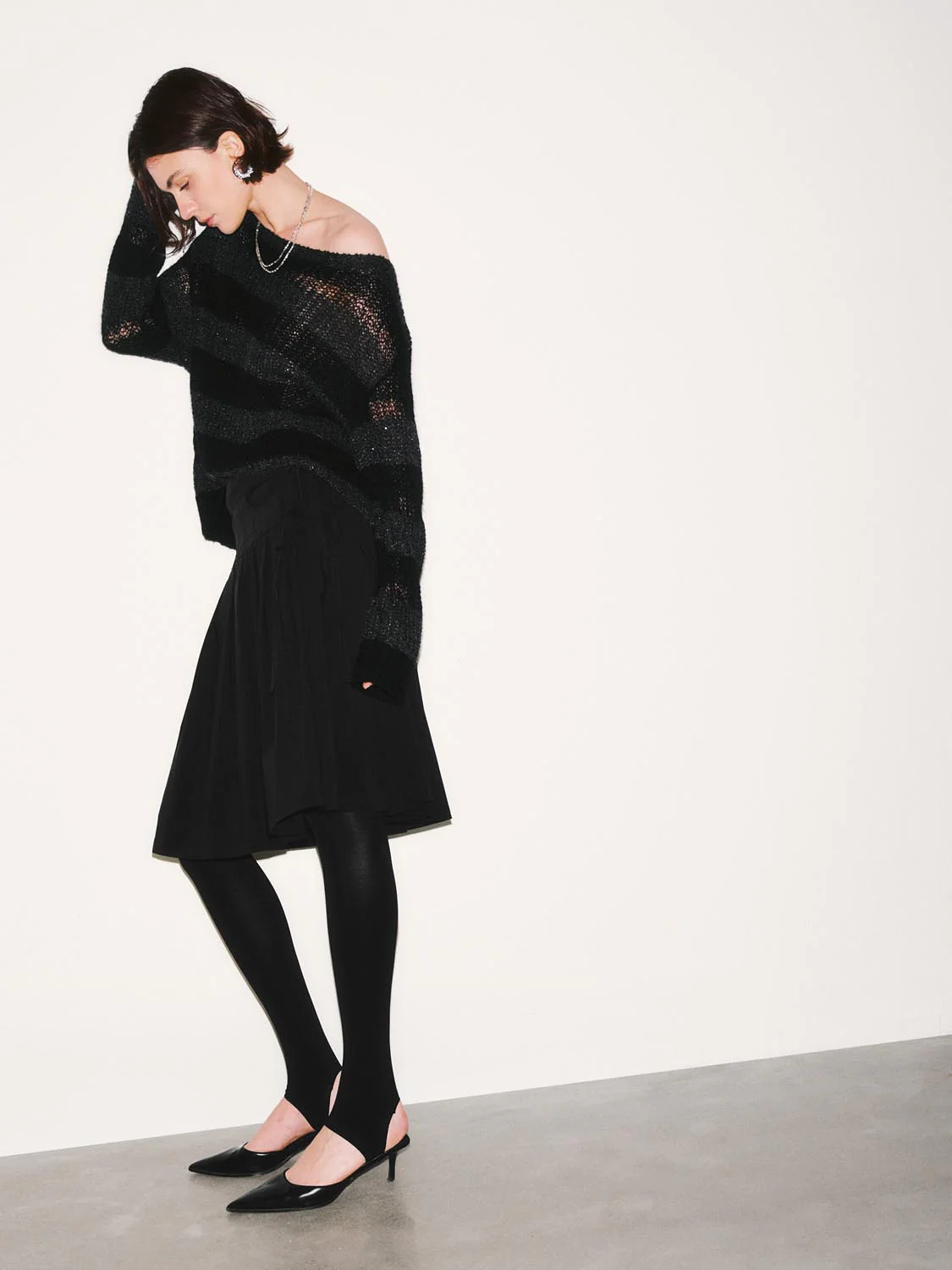 High-Waist Pleated A-Line Midi Skirts - Image 6