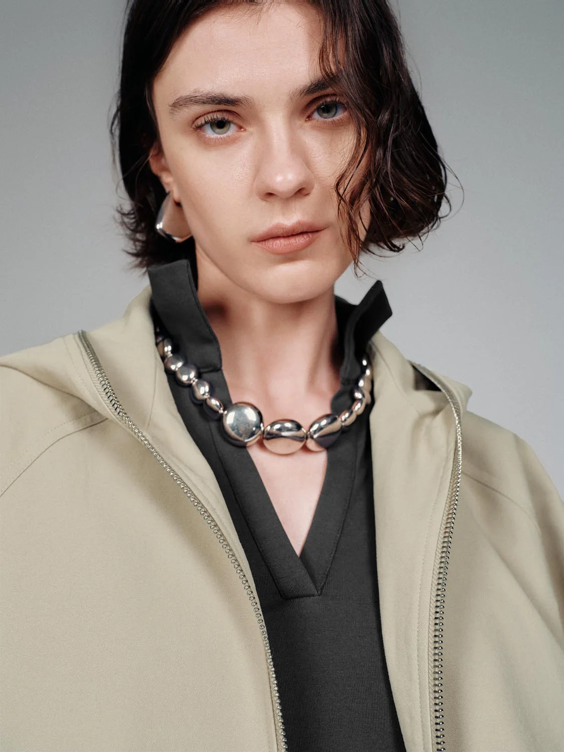 Hooded Bubble Hem Bomber Jackets - Image 3