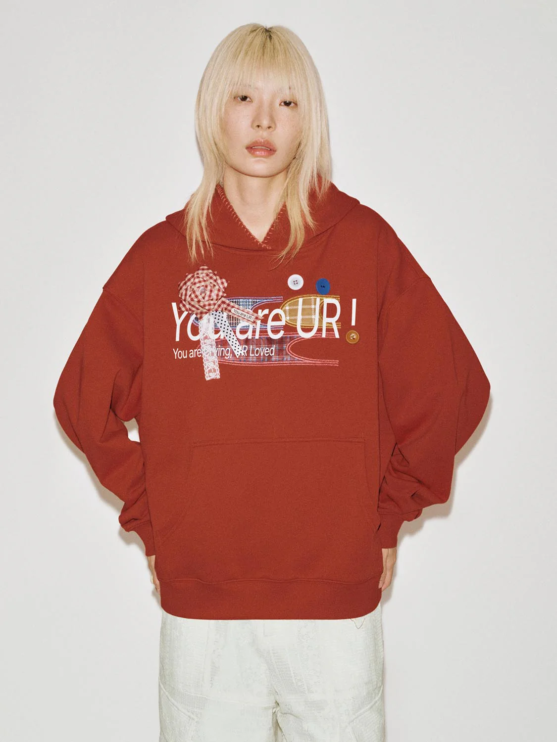Hooded Contrast Patchwork Sweatshirts - Image 9