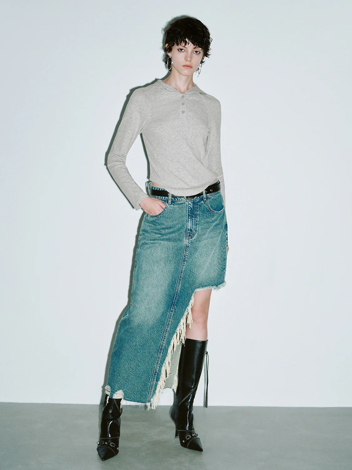 Hooded Skinny T-Shirt