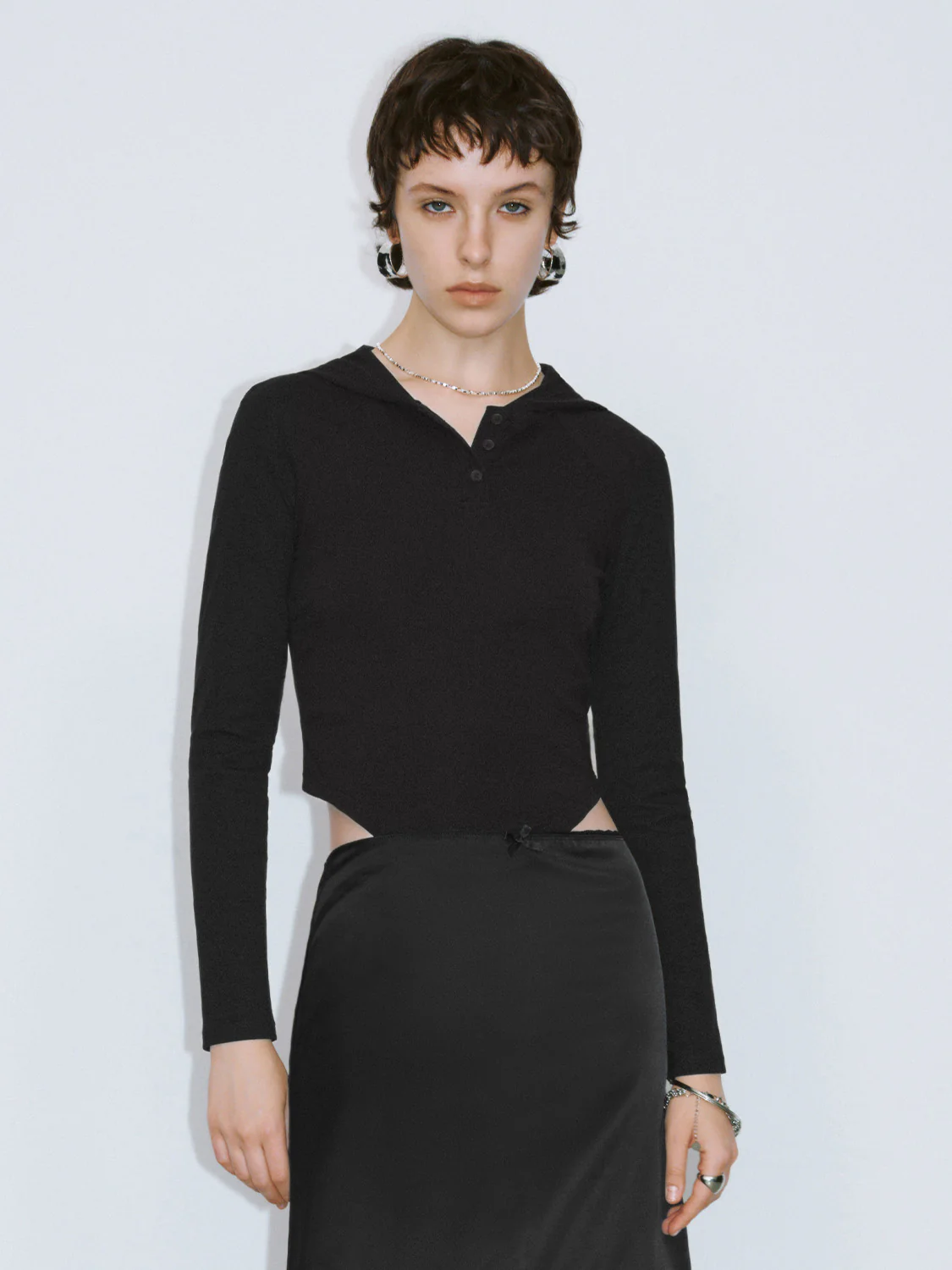 Hooded Skinny T-Shirt - Image 19
