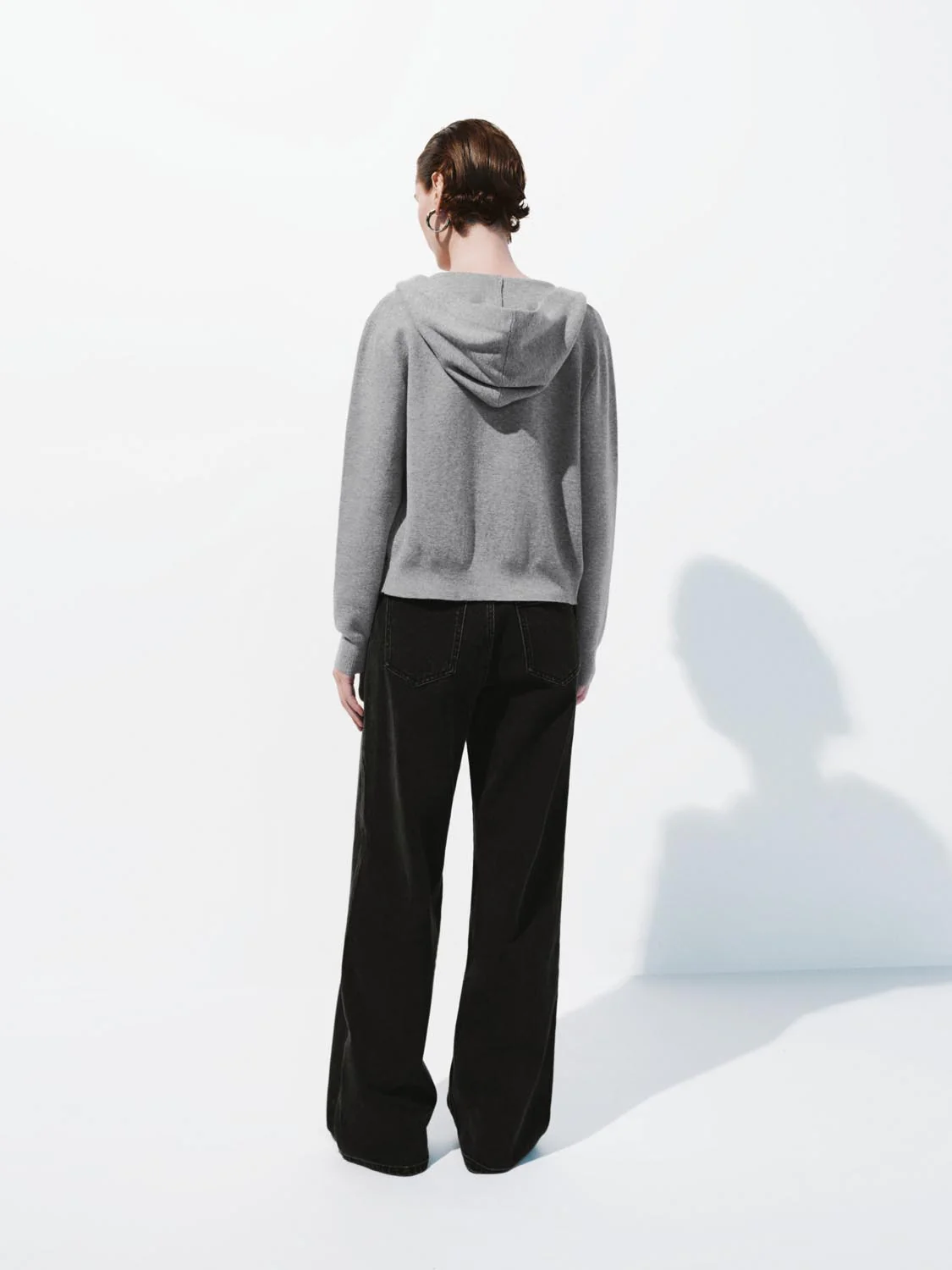 Hooded Zip Up Knitted Cardigans - Image 6