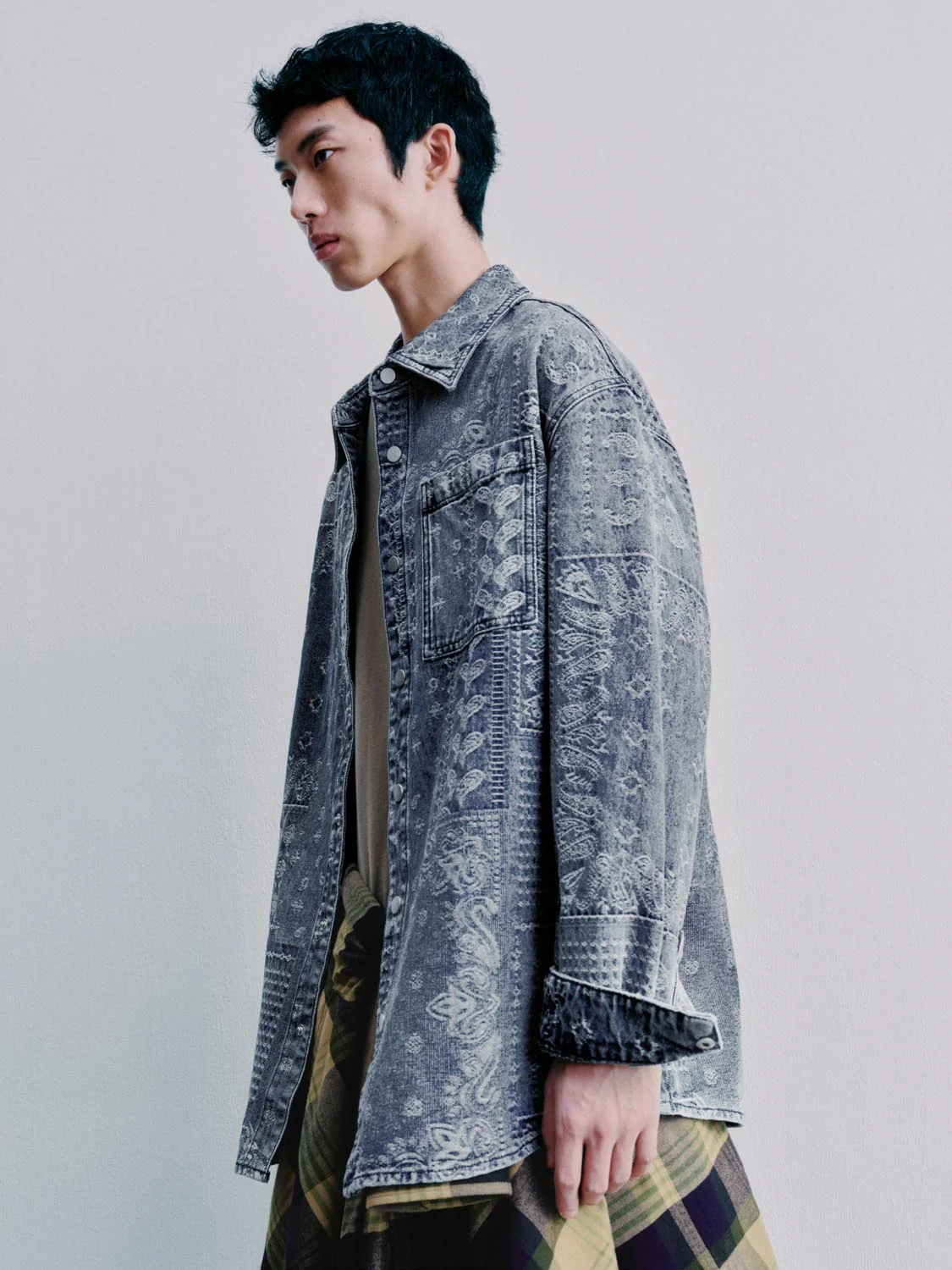 Intarsia Denim Shirts - Image 2