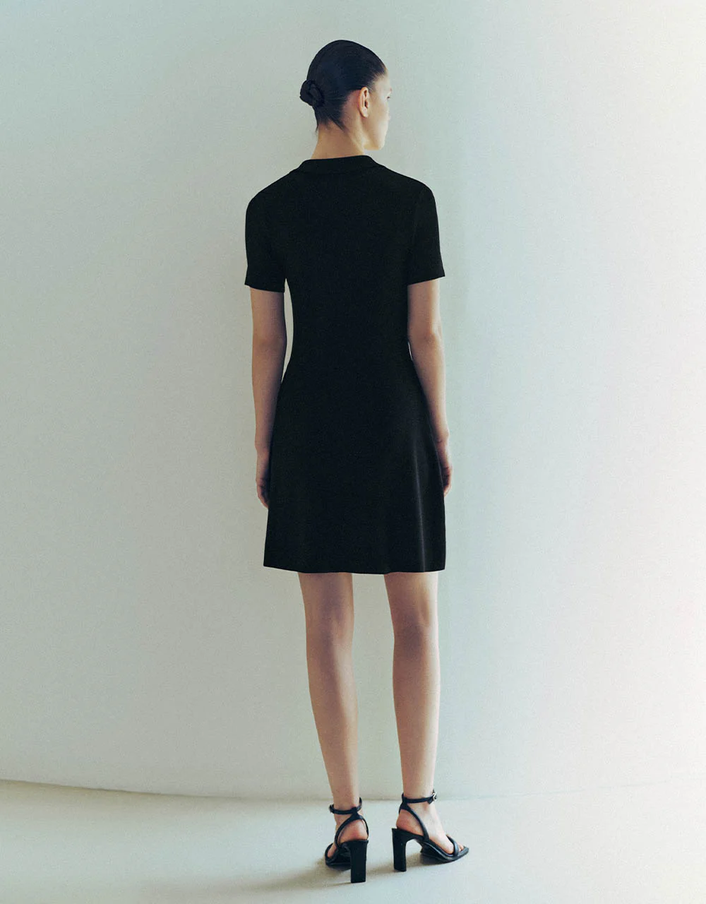 Knitted Skinny Polo Dress - Image 6