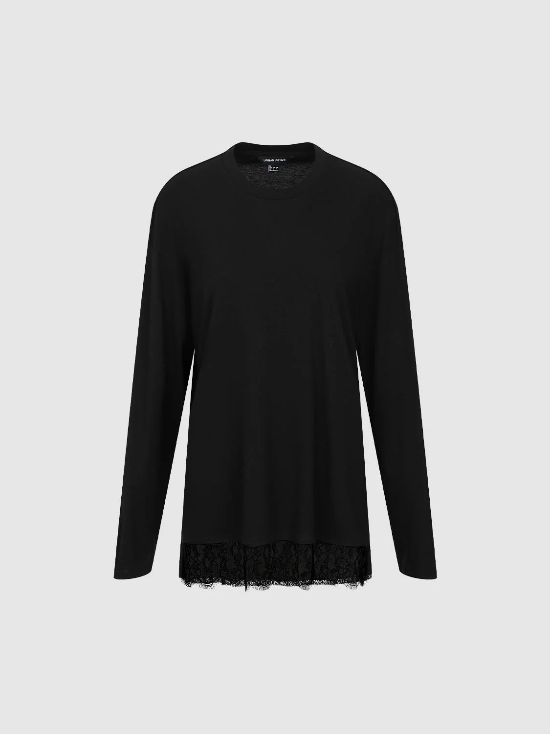Lace Hem Long Sleeve T-Shirts - Image 7