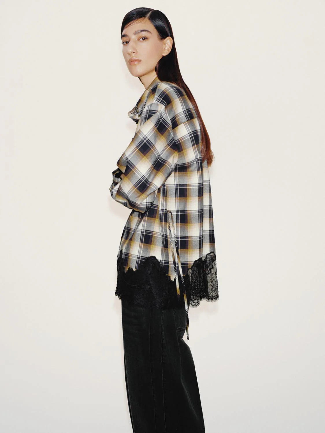 Lace Trim Check Shirts - Image 2