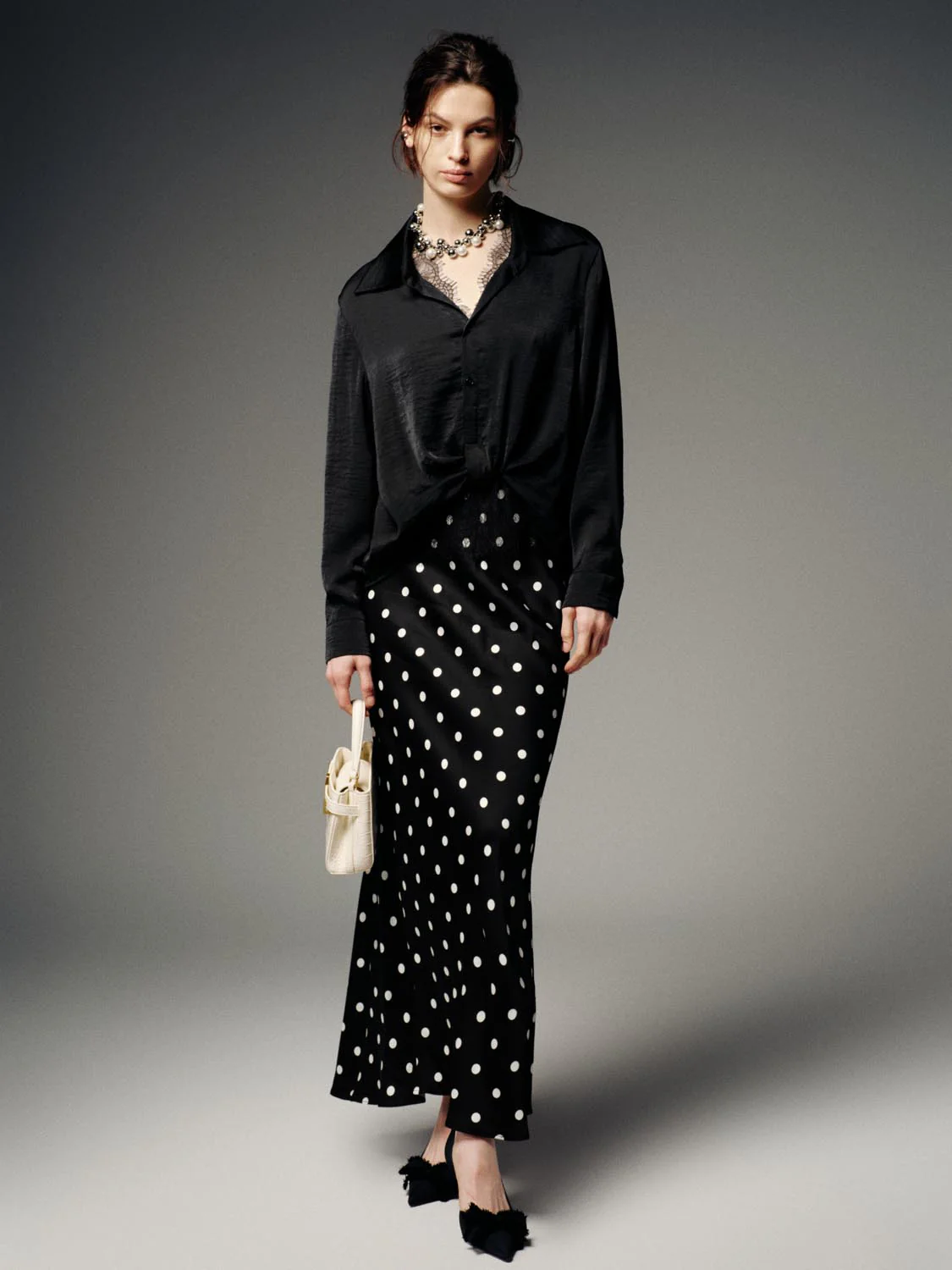 Lace Trim Front Knot Overhead Shirt - Image 5