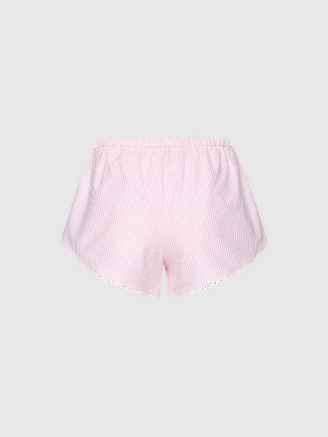 Lace Trim Striped Shorts - Image 2