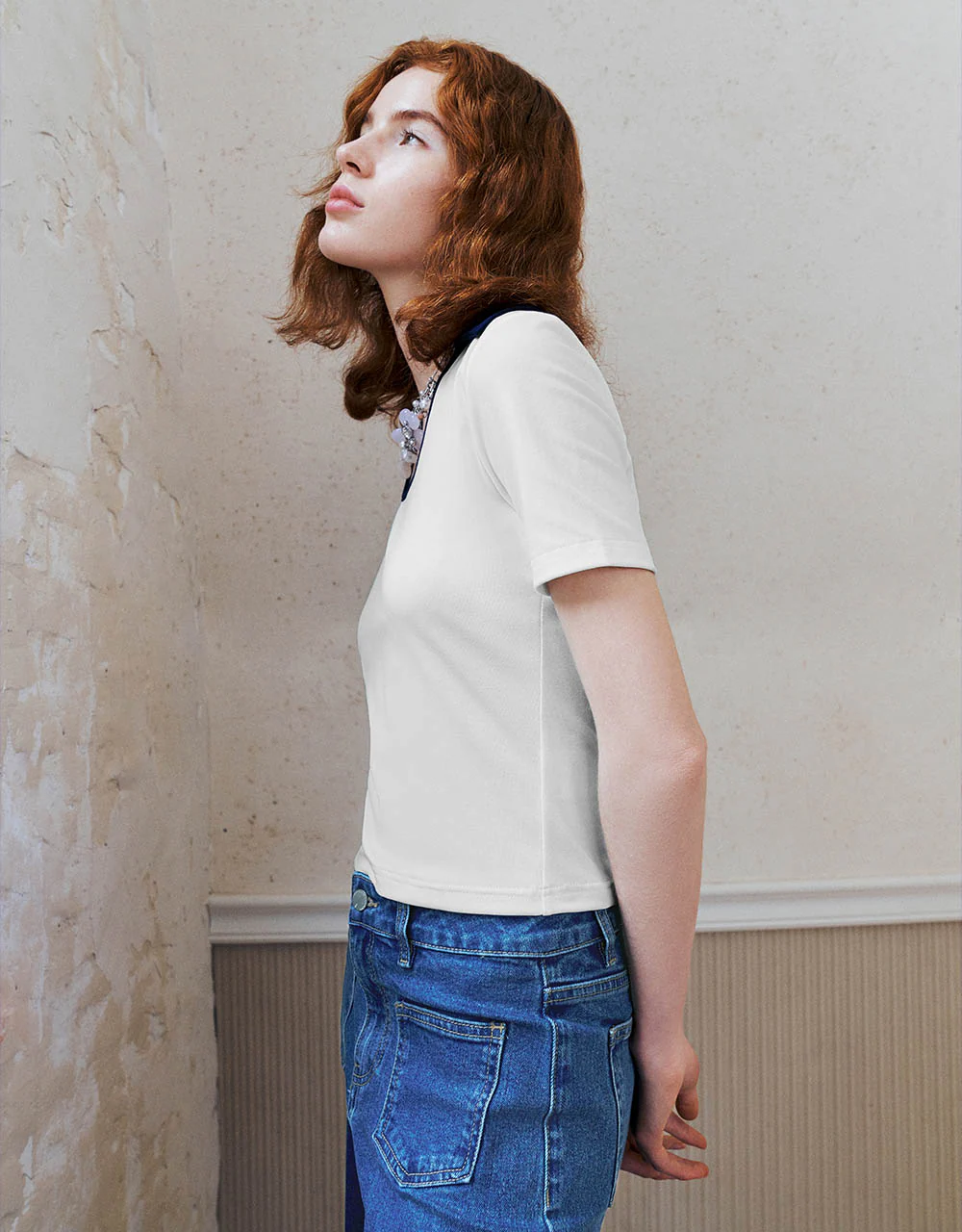 Lapel Skinny Knitted T-Shirt - Image 10