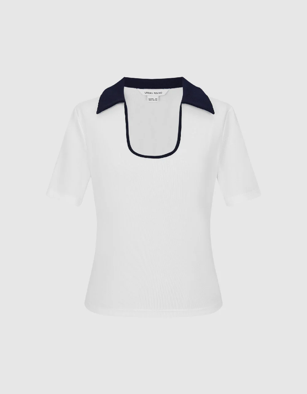 Lapel Skinny Knitted T-Shirt - Image 12
