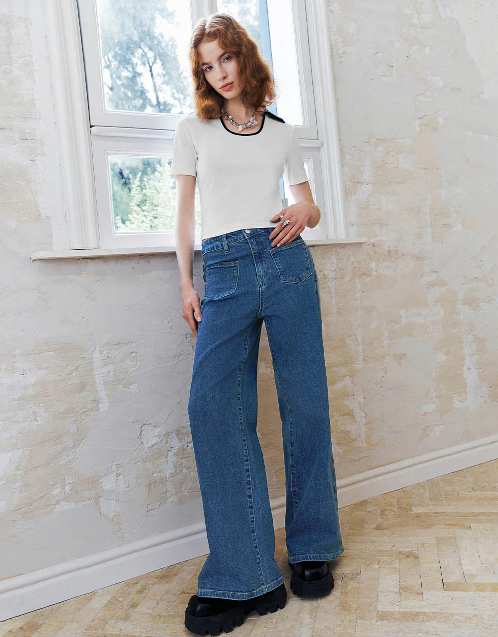 Lapel Skinny Knitted T-Shirt - Image 15
