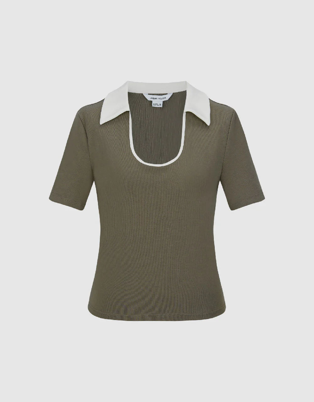 Lapel Skinny Knitted T-Shirt - Image 20